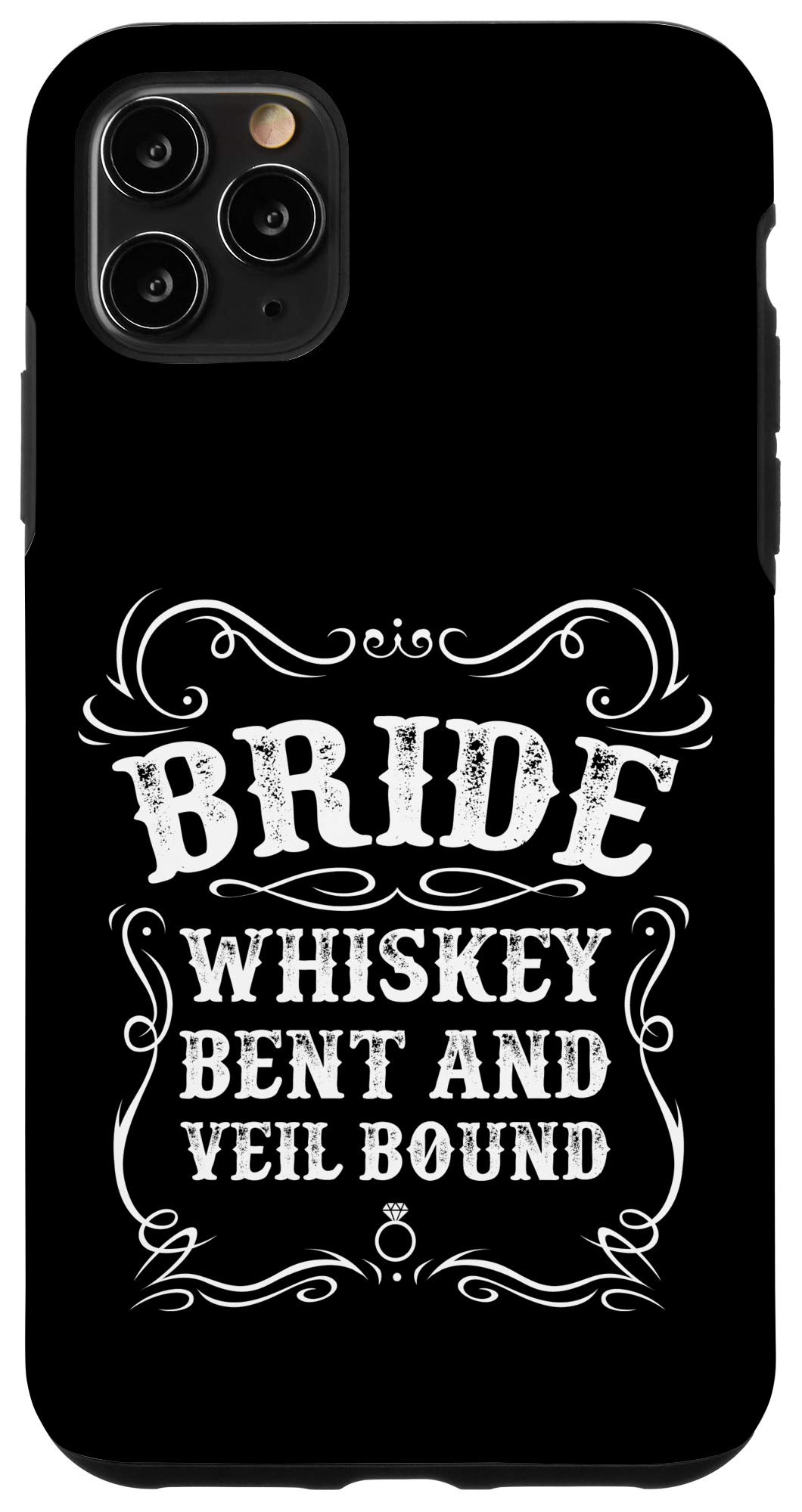 iPhone 11 Pro Max Case - Whiskey Brown Leather Wedding Phone Cover for Bride, Bachelorette Party & Special Occasions | Durable Protection with Premium Design