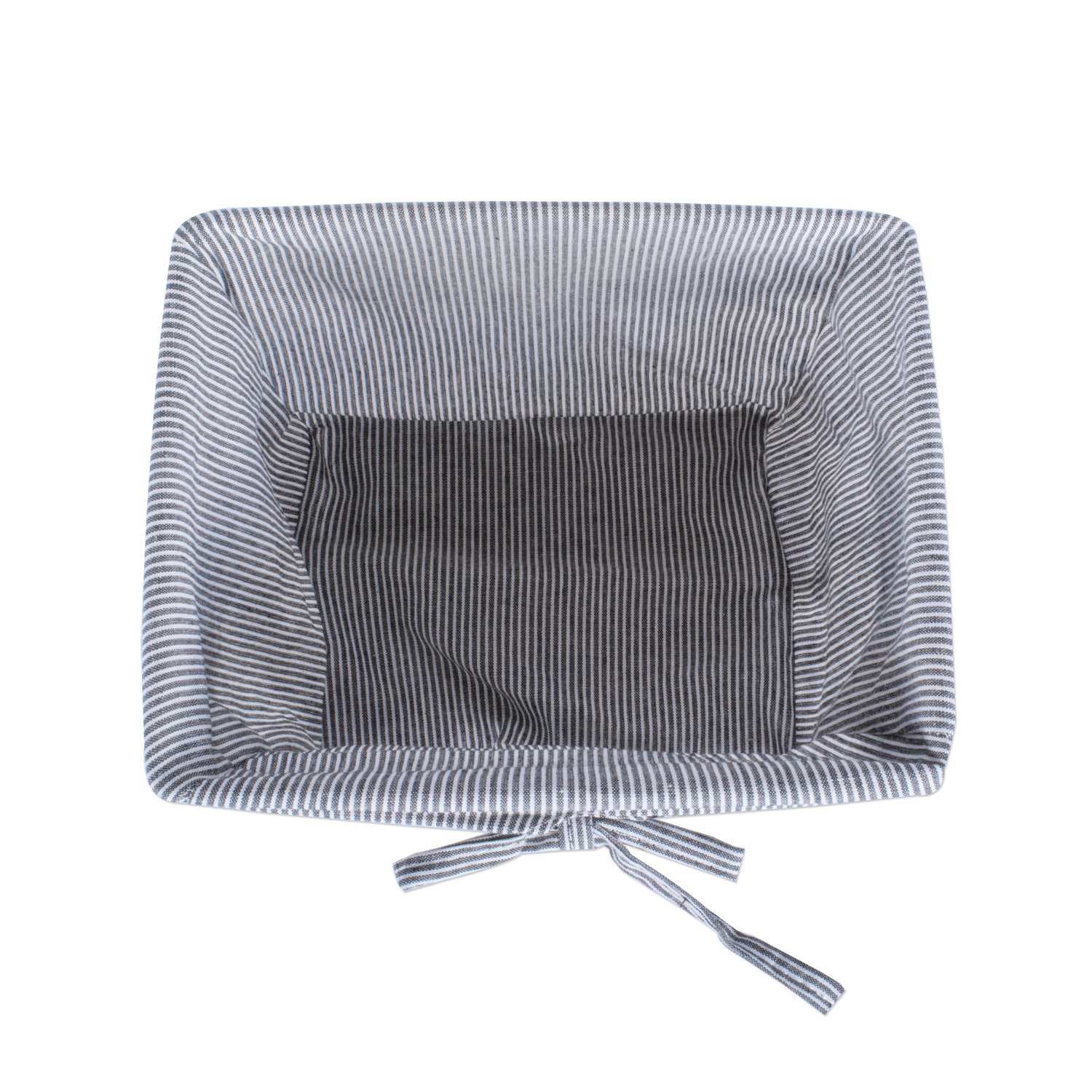 DII Farmhouse Chicken Wire Storage Baskets with Liner - Small Rustic Black & White Ticking Stripe - 9x7x6 Inches - 3 Piece Set for Home Organization, Kitchen, Bathroom & Office Decor