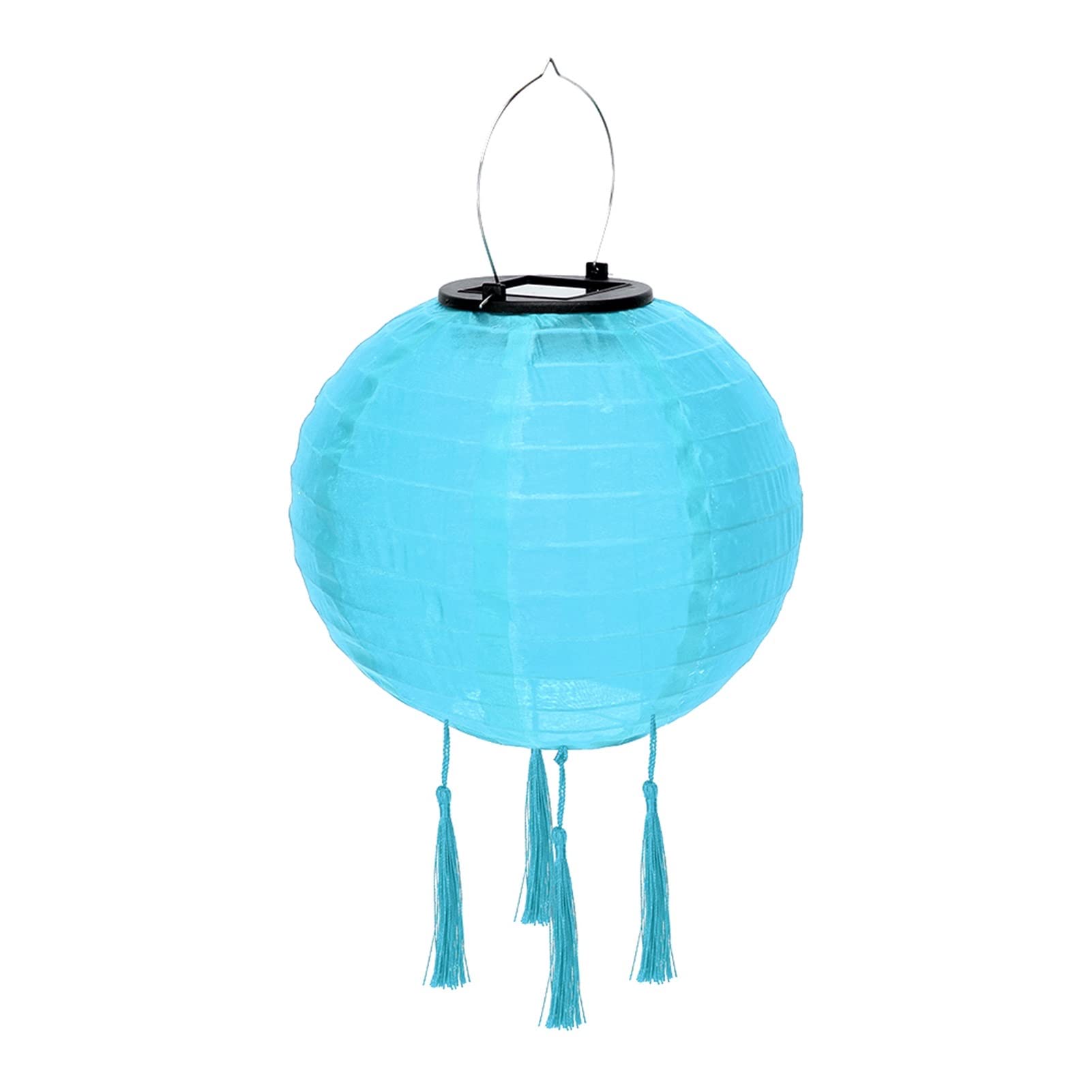 Daoke 12 Inch LED Solar Chandelier - Energy Efficient Outdoor Hanging Lantern with Tassel, Waterproof Festival Lights for Garden, Patio, Wedding & Landscape Decoration (8 Color Options)