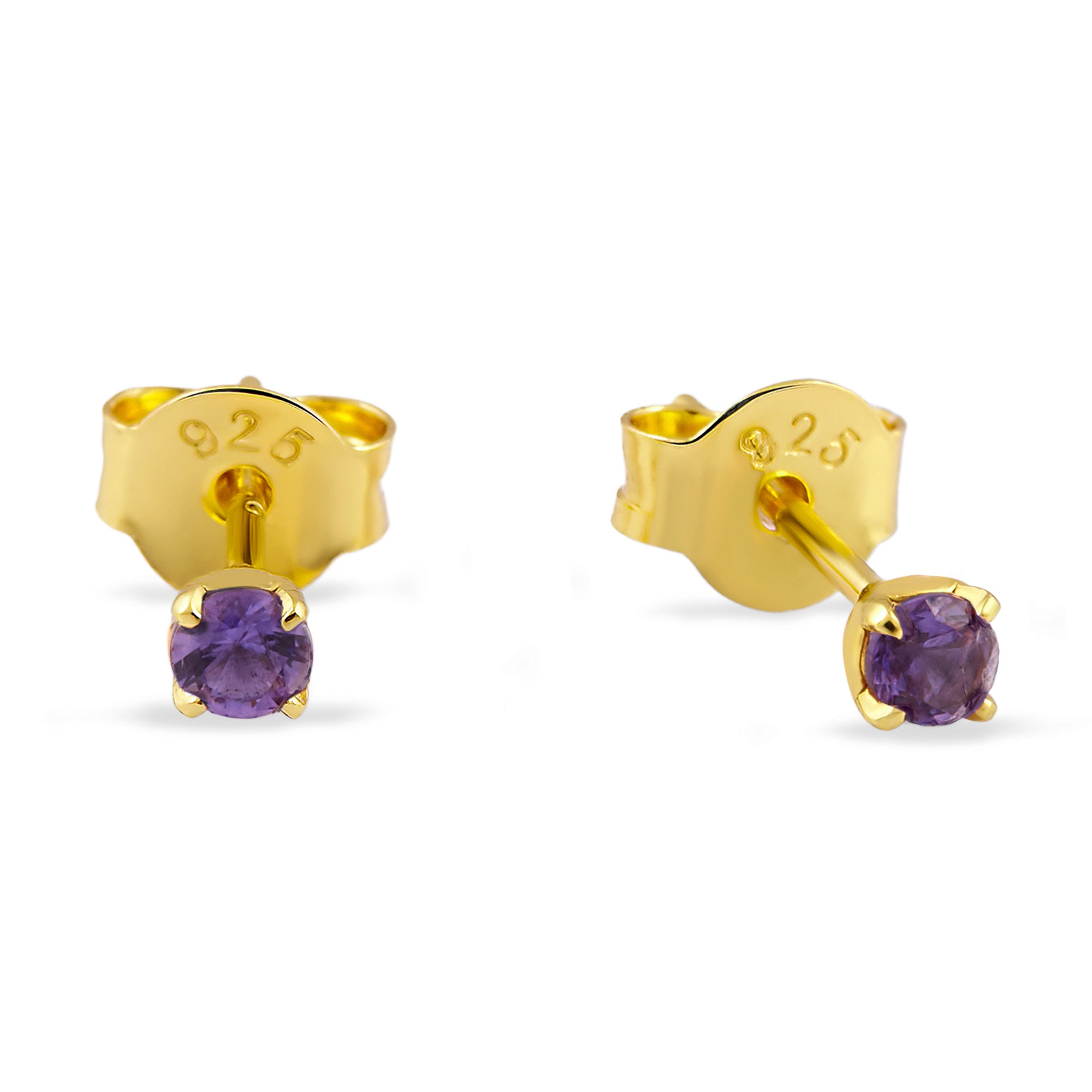Exquisite Tanzanite Gold Stud Earrings for Women – Elegant 14K Gold Plated Gemstone Jewelry for Daily Wear & Special Occasions