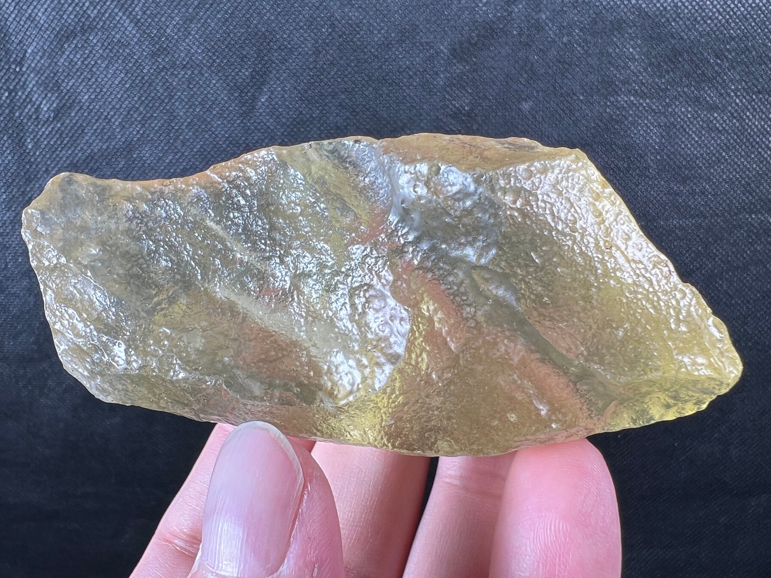 Libyan Desert Glass Raw Crystal - Rare 131.6g Natural Stone for Jewelry Making, Meditation & Home Decor | Unique Healing Crystal Gift for Collectors (L1233)