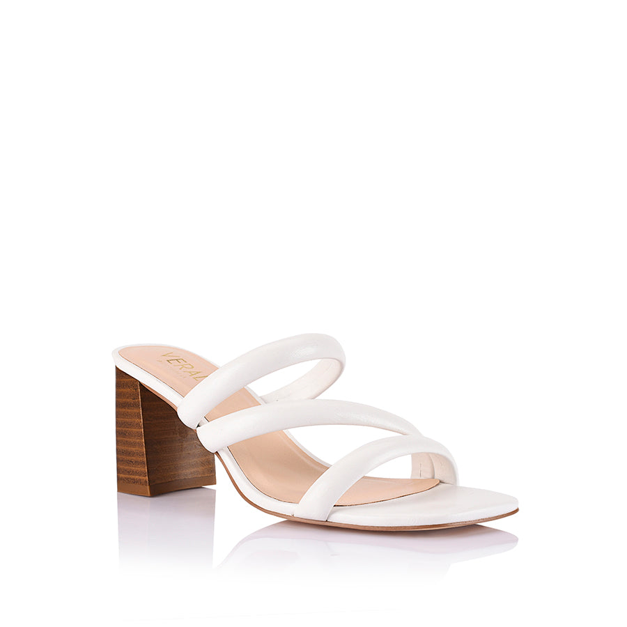 NaeNae Women's Block Heel Sandals - Comfortable White Summer Shoes for Casual Outings, Date Nights & Beach Vacations