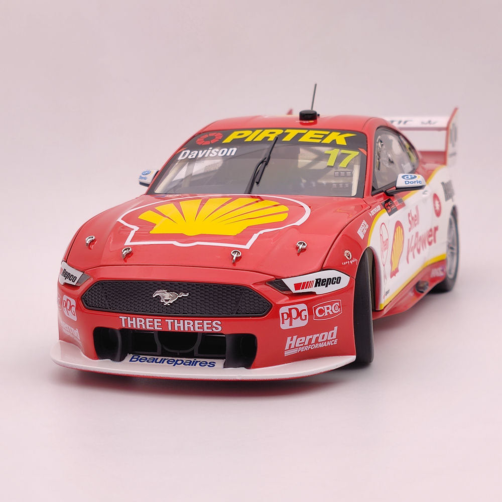 1/18 Scale Authentic SHELL V-Power Racing Team #17 Ford Mustang GT 2021 Diecast Model Car - Will Davison's Collectible Toy Car Gift for Racing Fans & Display Collection