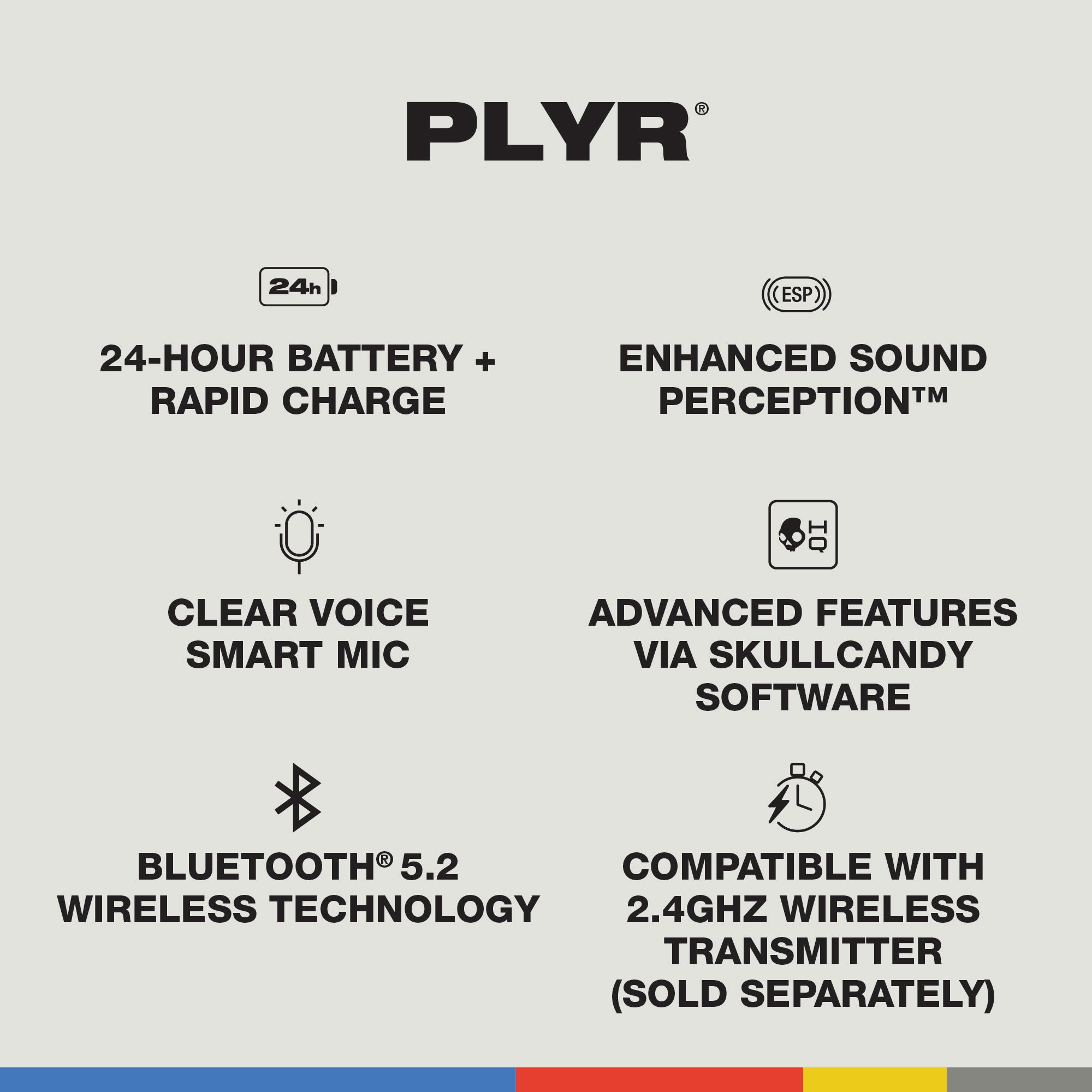 PLYR® Wireless Gaming Headset 2022 Edition - Noise Cancelling, Surround Sound for PC, PS5, Xbox - Perfect for Competitive Gaming & Streaming