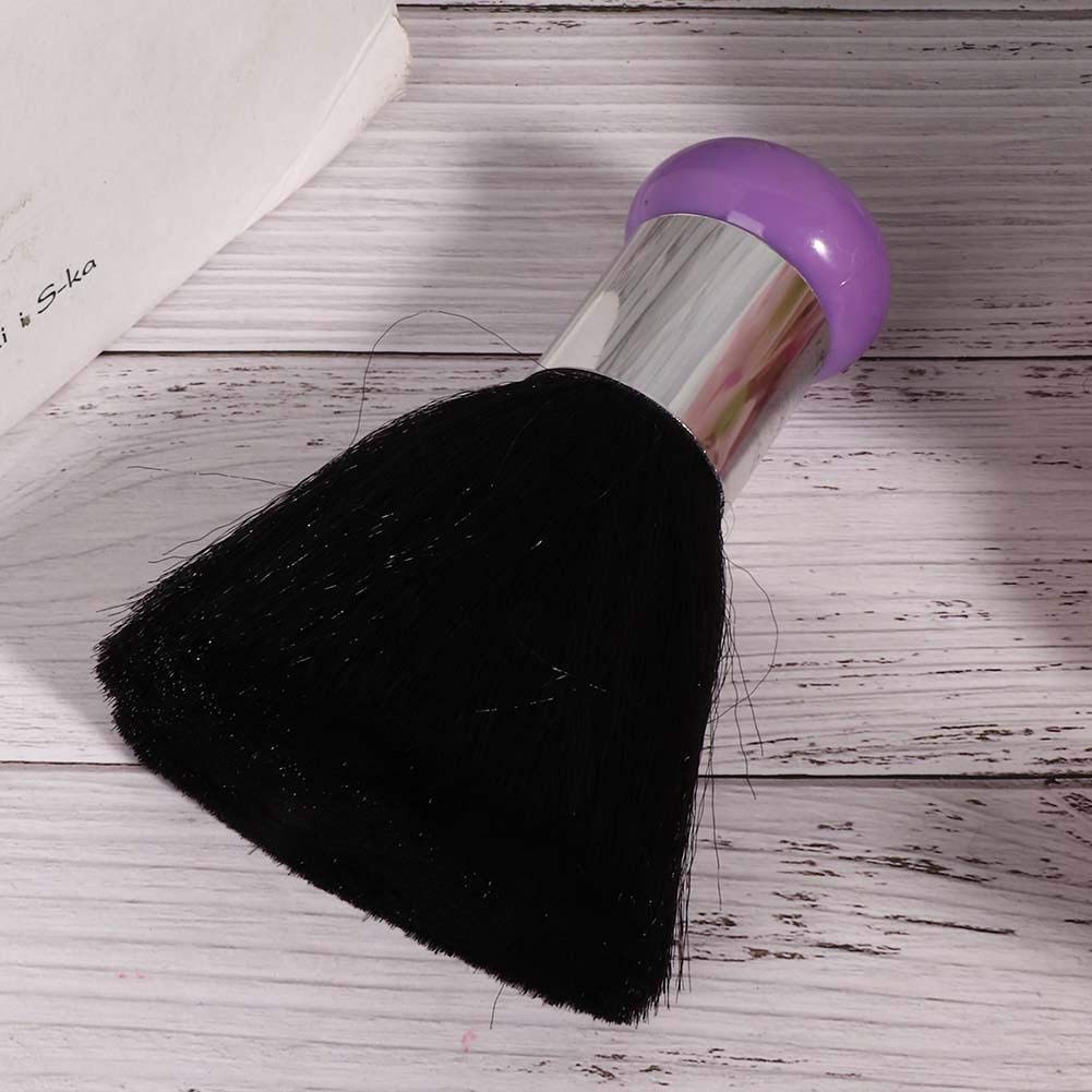 Soft Fiber Hair Cleaning Brush & Neck Duster - Portable Hair Dust Remover for Face & Neck (Purple) | Perfect for Salons, Home Hair Care & Pet Grooming