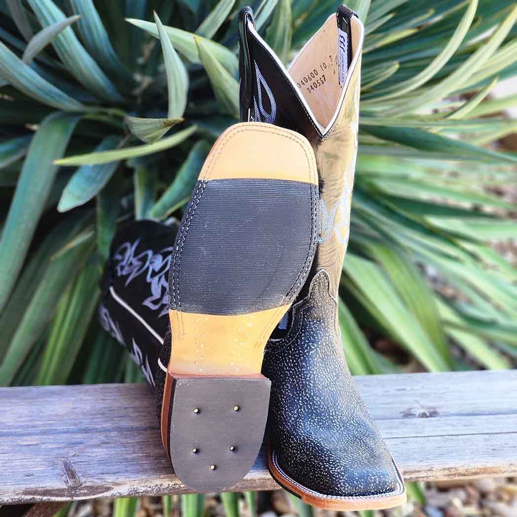 Anderson Bean Grey Safari Giraffe Square Toe Boots for Men - Western Cowboy Work Boots - Comfortable & Durable Leather Boots for Riding, Hiking, and Outdoor Adventures