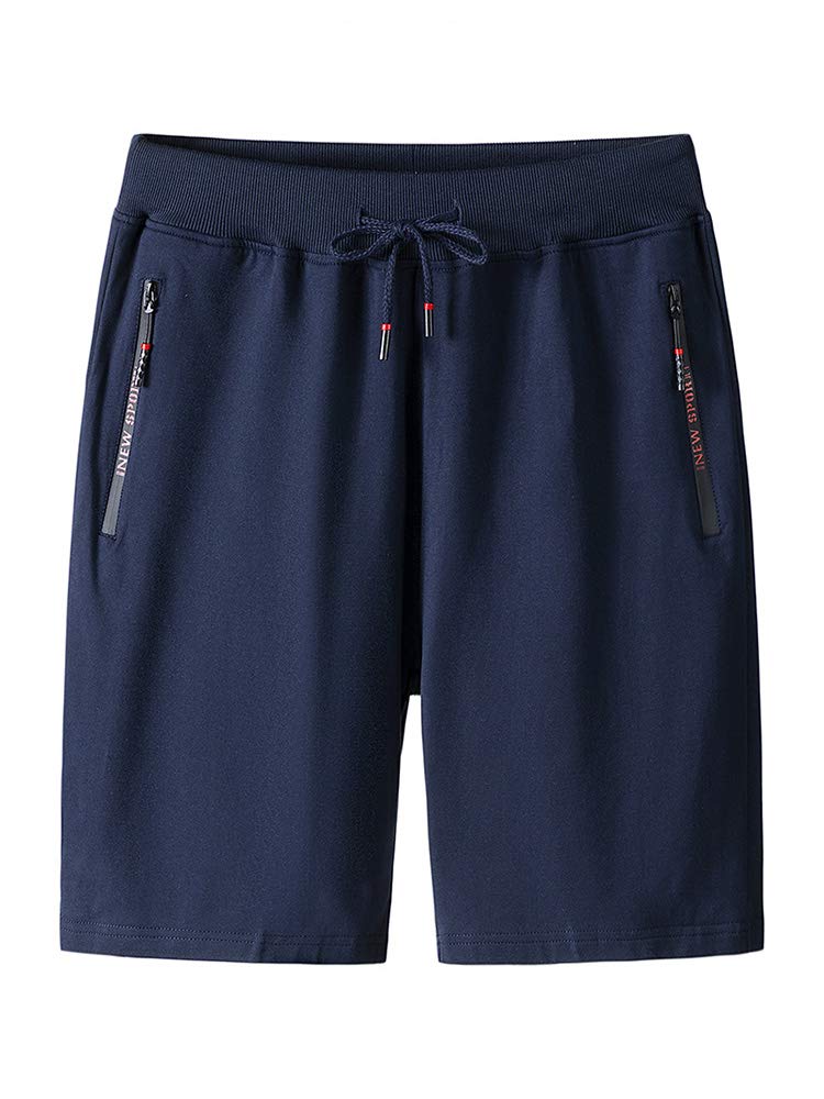 FMALL Men's Casual Summer Shorts - Classic Fit with Drawstring & Elastic Waist, Comfortable Beach Shorts with Pockets for Outdoor Activities, Swimming, Travel and Lounge Wear