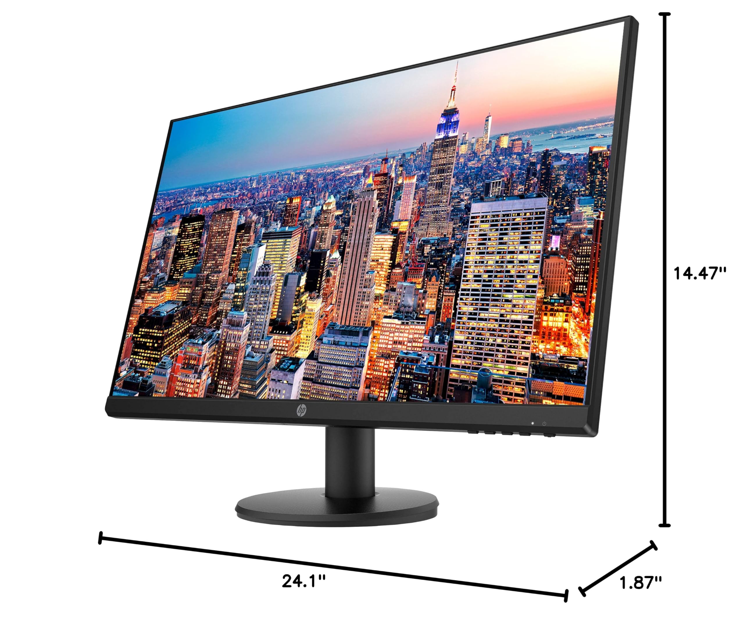 HP P27v G4 27 Inch Full HD 1080p IPS LED Monitor with HDMI & VGA Ports - Includes Wireless Keyboard Mouse Combo & Gel Mouse Pad - Perfect for Home Office, Gaming, and Workstations