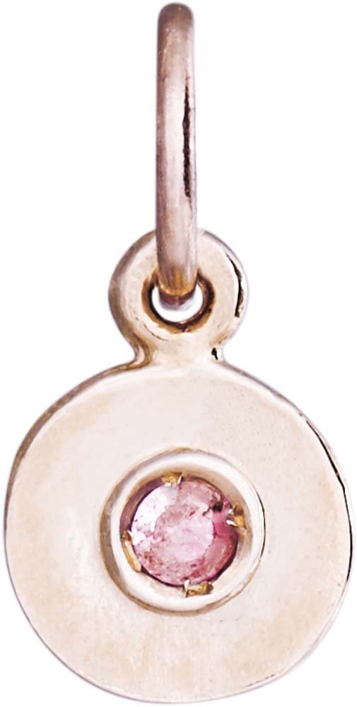 Helen Ficalora Birthstone Jewelry - Pink Tourmaline Disk Charm Necklace for Women, October Birthstone Gift, Elegant Jewelry for Birthday, Anniversary & Special Occasions