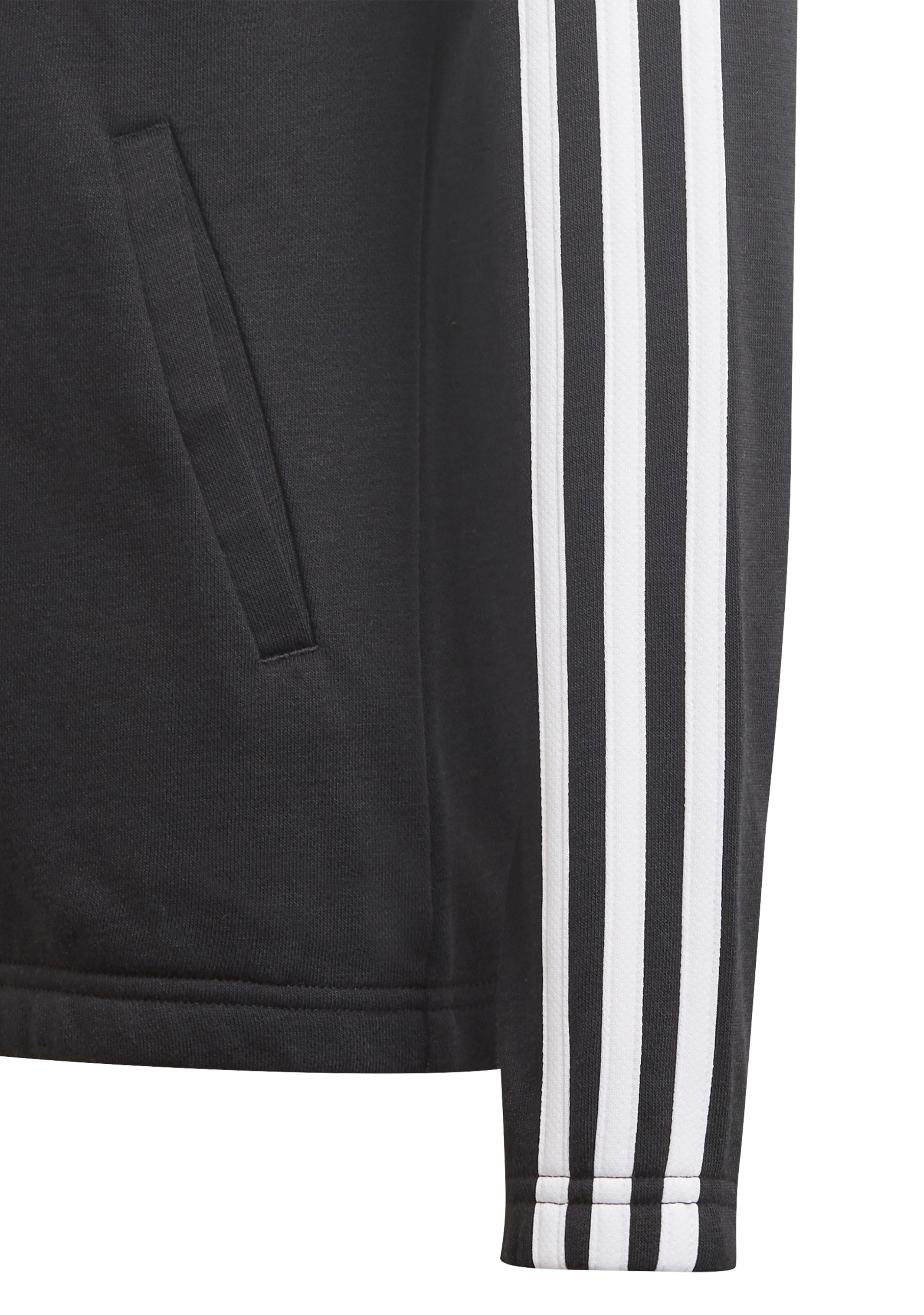 Adidas Girls Essentials 3-Stripe Full-Zip Hoodie - Comfortable Athletic Jacket for Teens & Kids - Perfect for School, Sports & Casual Wear