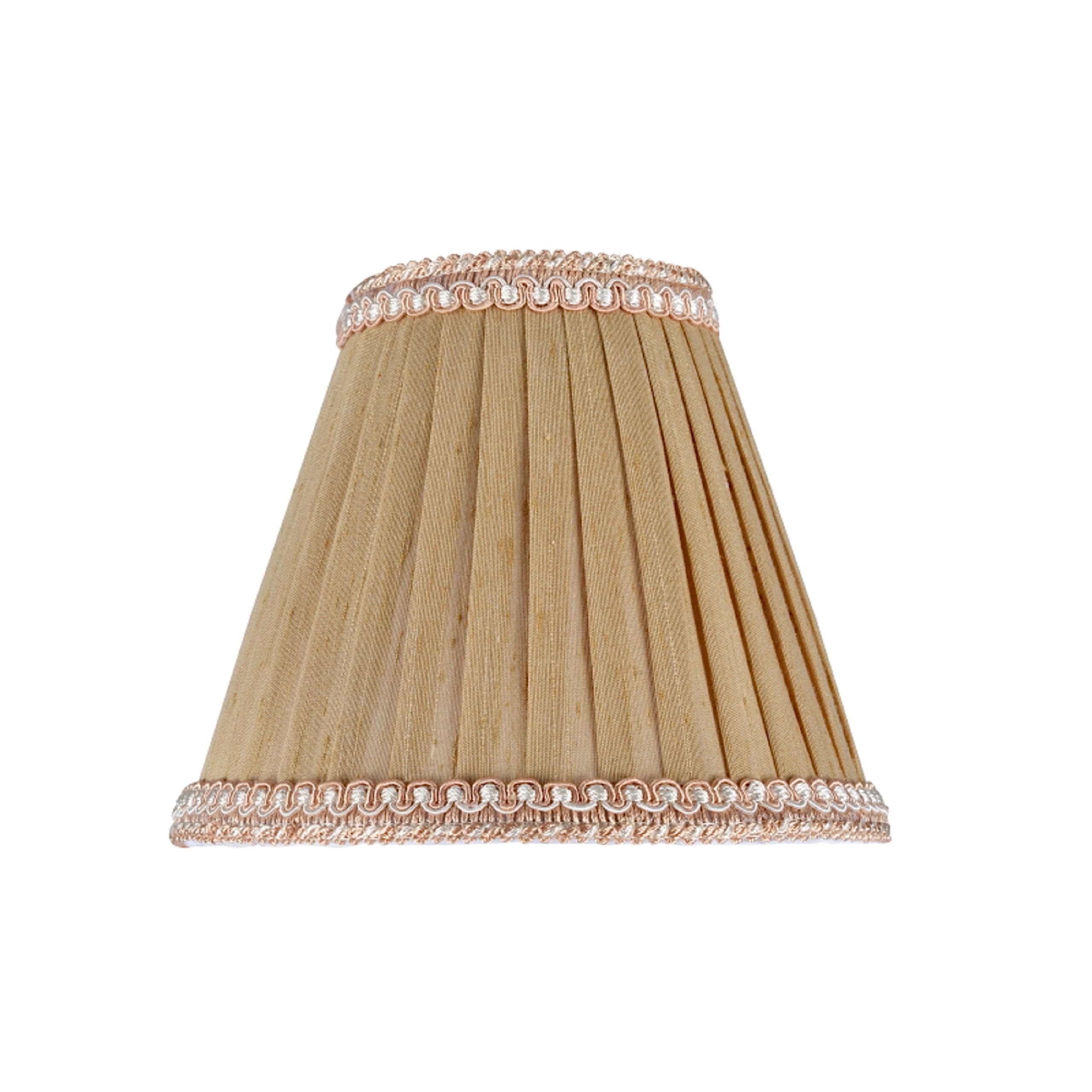 Aspen Creative 33003 Small Pleated Empire Chandelier Clip-On Lamp Shade - Cream, 3