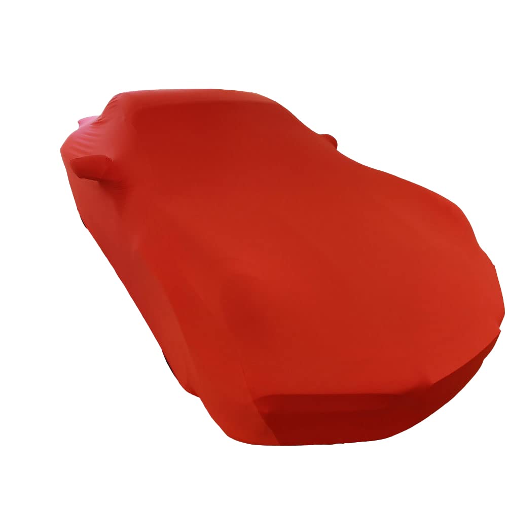 Premium Indoor Car Cover for Porsche 911 (992) Turbo S - Custom Tailored Fit with Mirror Pockets (Red) | Dust Protection for Garage Storage & Vehicle Preservation