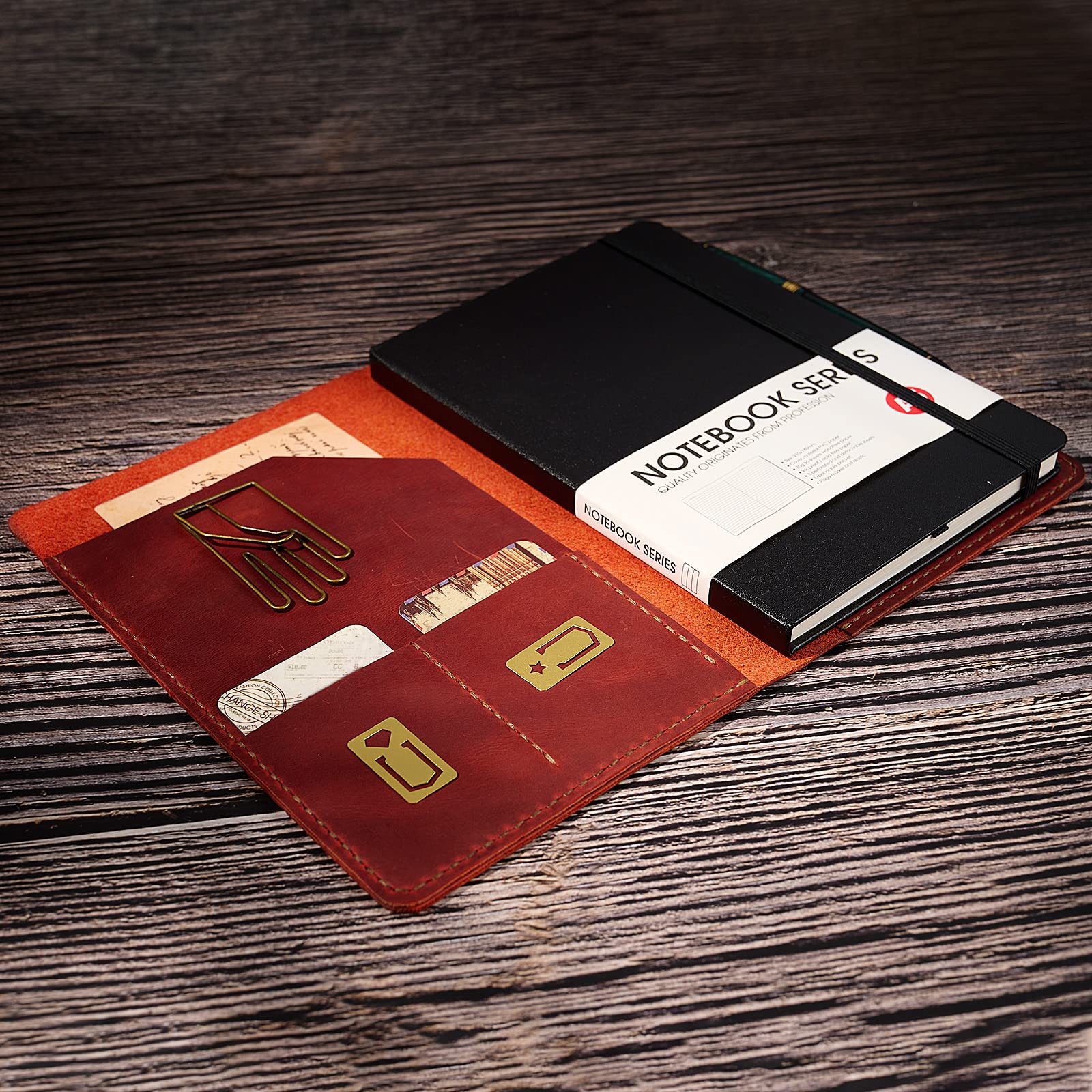 Handmade Soft Leather Notebook Cover for A5 Moleskine & Hardcover Notebooks - 8.3