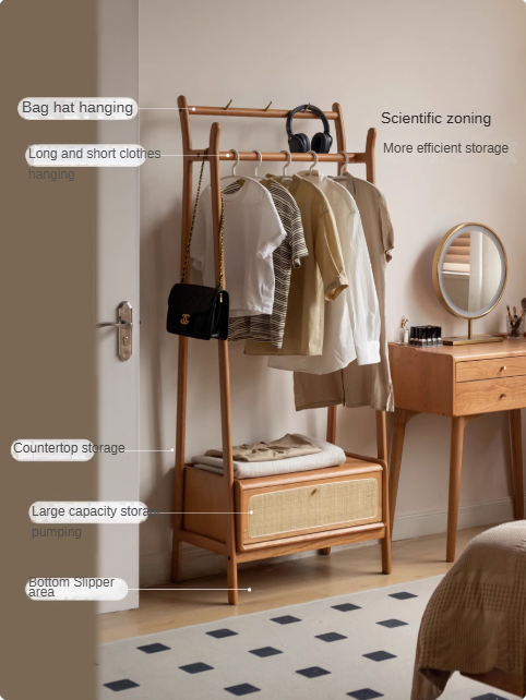 Premium Oak Solid Wood Clothes Hanger Rack - Heavy Duty Wooden Coat Hangers for Closet Organization - Perfect for Wardrobe, Laundry Room & Hotel Use