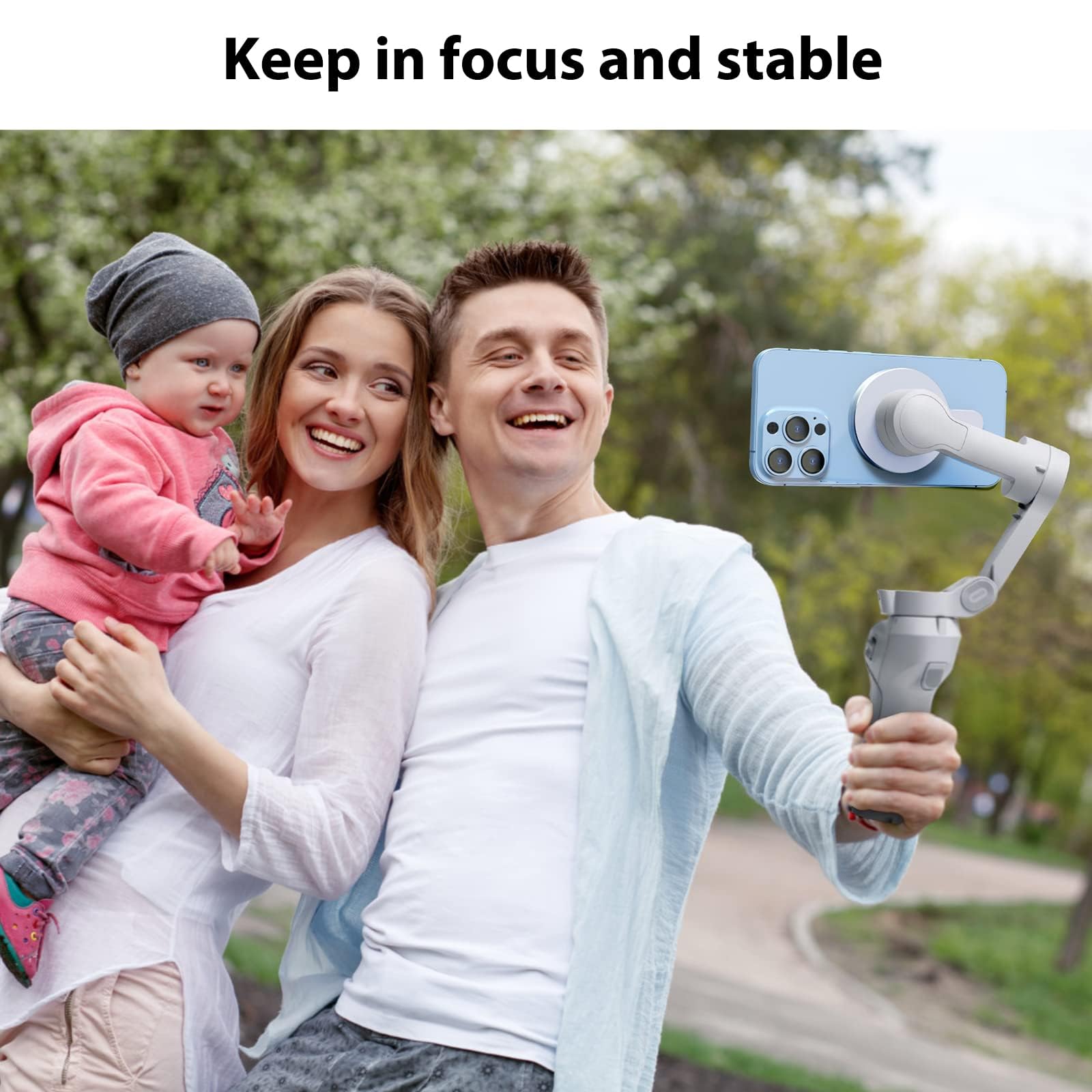 DJI Magnetic Phone Holder Clamp - Compatible with DJI Osmo Mobile 7P/7/SE/6/5/4, Magsafe Adapter, Secure Clip Mount for DJI OM Gimbal Accessories - Perfect for Vlogging, Live Streaming & Mobile Photography