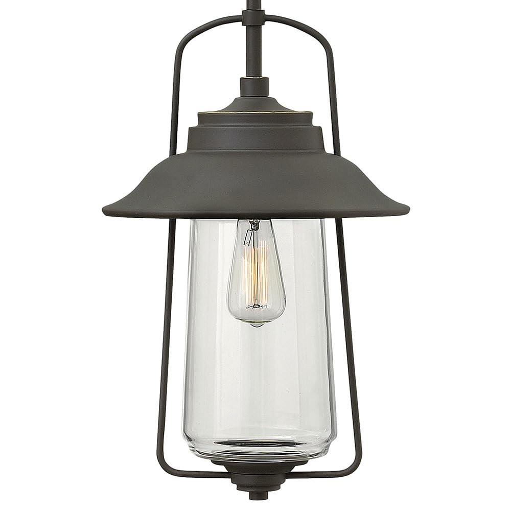 Hinkley Belden Place Collection Transitional One Light Outdoor Hanging Lantern - Oil Rubbed Bronze Finish | Perfect for Porch, Patio, Garden & Entryway Lighting