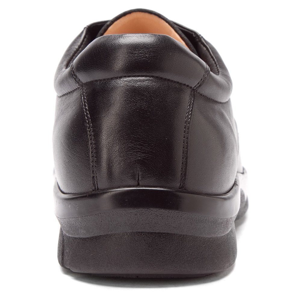 Apex Ambulator Men's Classic Oxford Dress Shoes - Black Leather, Size 11.5 Wide - Comfortable & Stylish for Business, Office & Formal Occasions