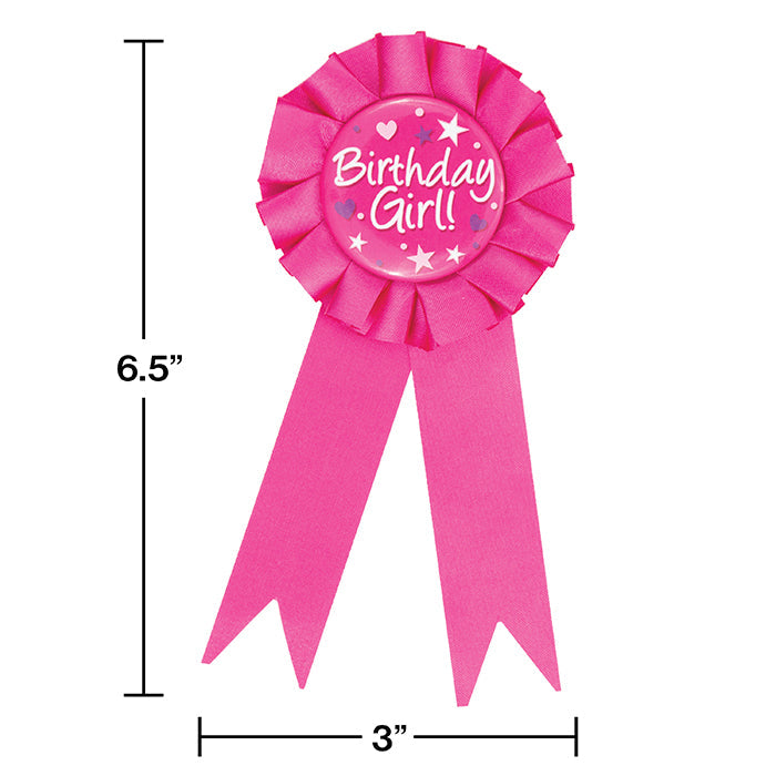 12 Pack Bulk Birthday Girl Award Ribbons - Perfect for Party Favors, School Events & Celebration Prizes