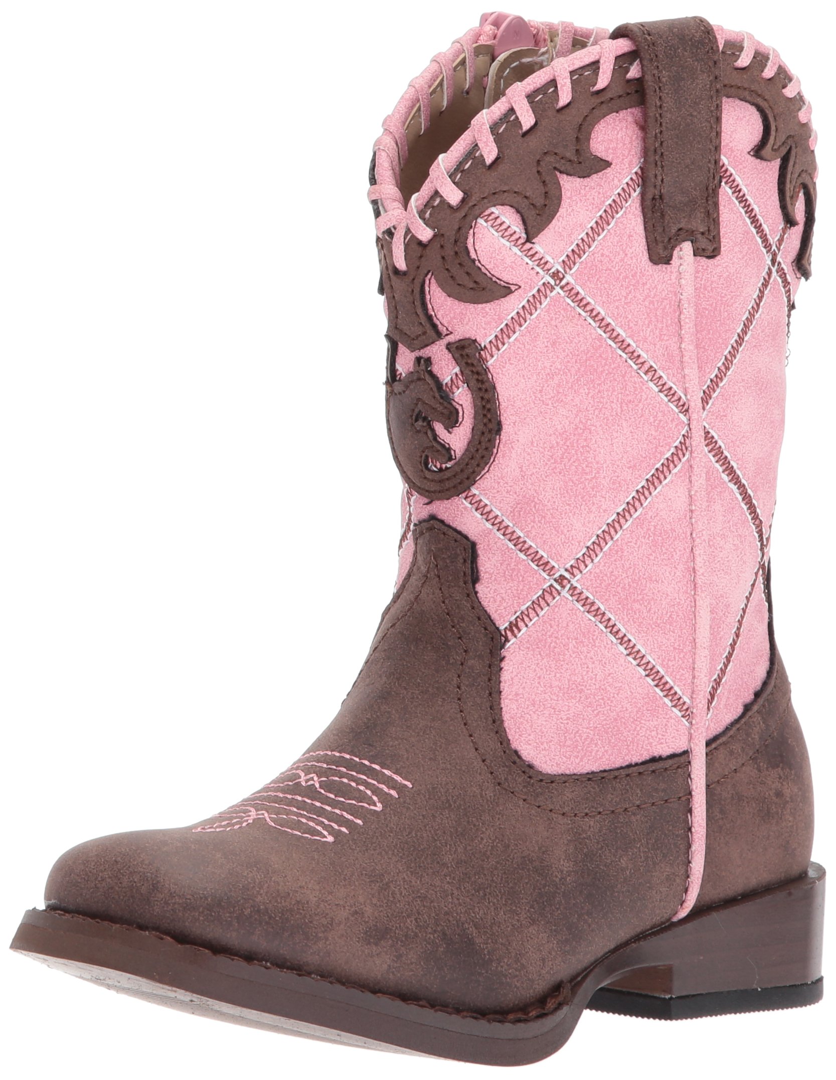 Tin Haul Baby Girls Western Cowboy Boots - Lace-Up Ankle Booties for Toddler & Kids - Perfect for Rodeo, Country Dance & Western Fashion Outfits