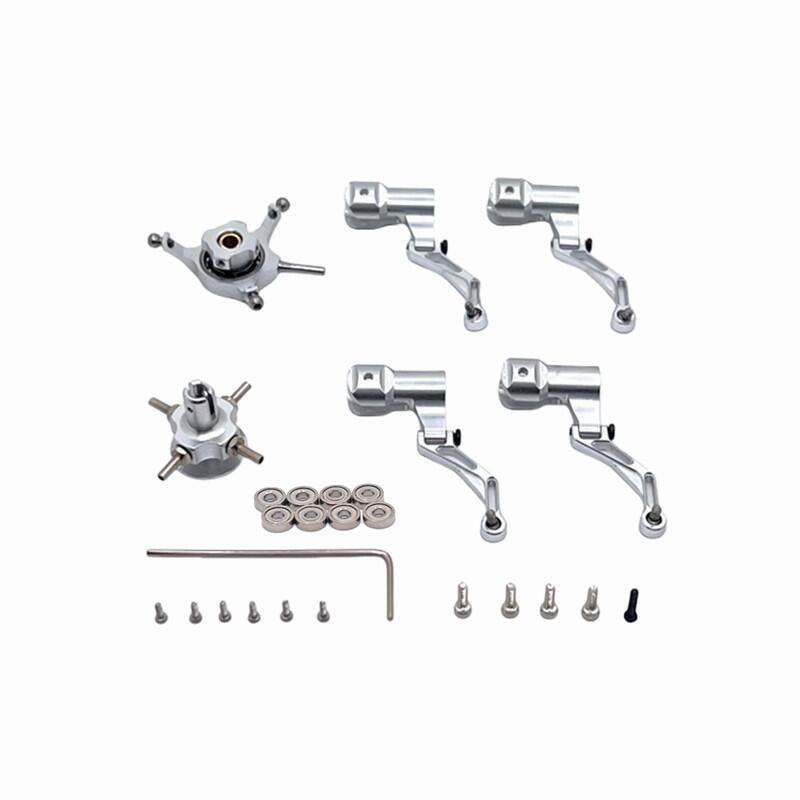 WLtoys K124 K170 RC Helicopter Upgrade Parts - Metal Swashplate, Rotor Head & Blade Grips for Enhanced Performance | Durable Replacement Components for RC Helicopter Enthusiasts | Perfect for Aerial Stunts, Racing & Outdoor Flying