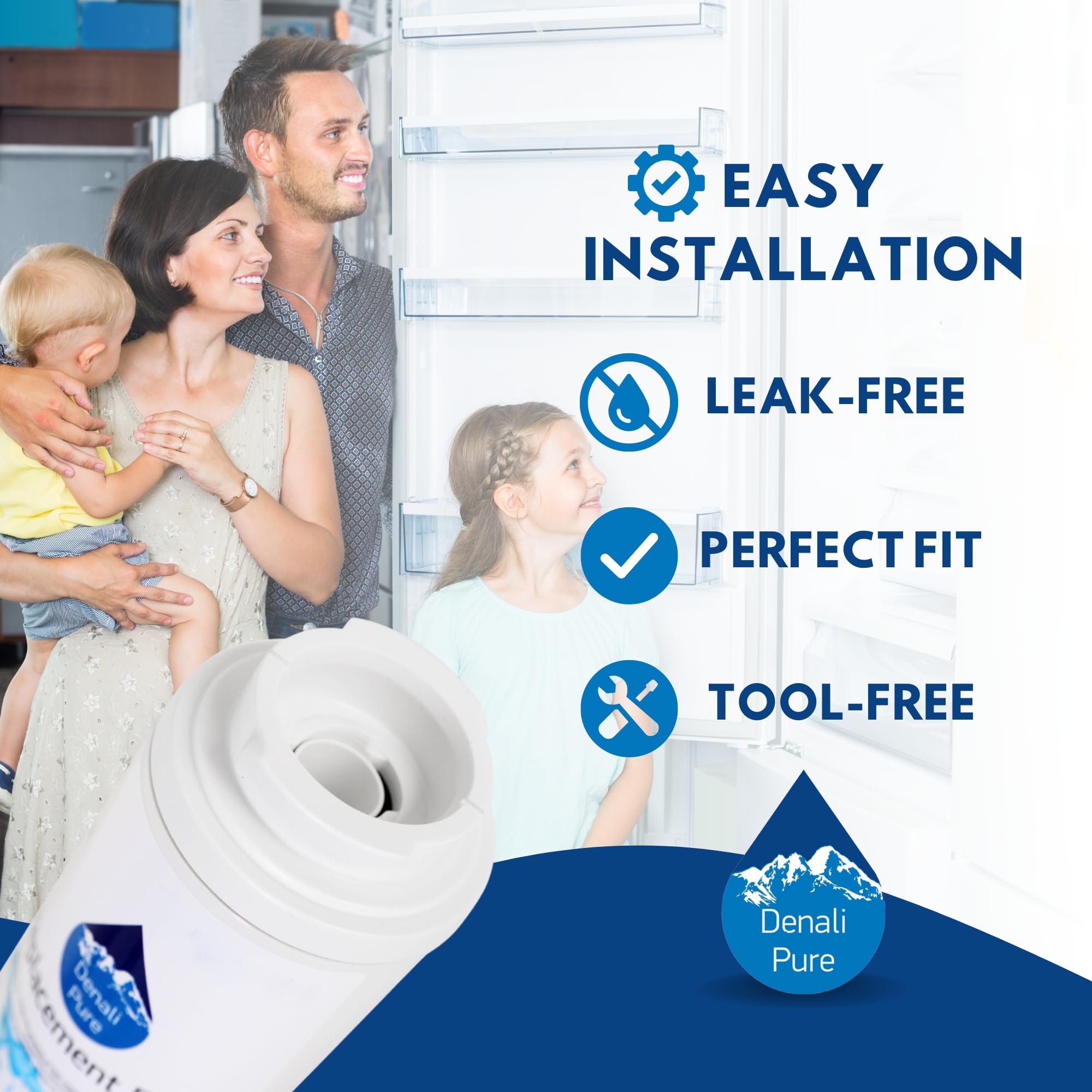 2-Pack Jenn-Air JFC2290VEP7 Refrigerator Water Filter Replacement - Compatible with UKF8001 Fridge Filter Cartridge | Clean Drinking Water for Home & Office Use