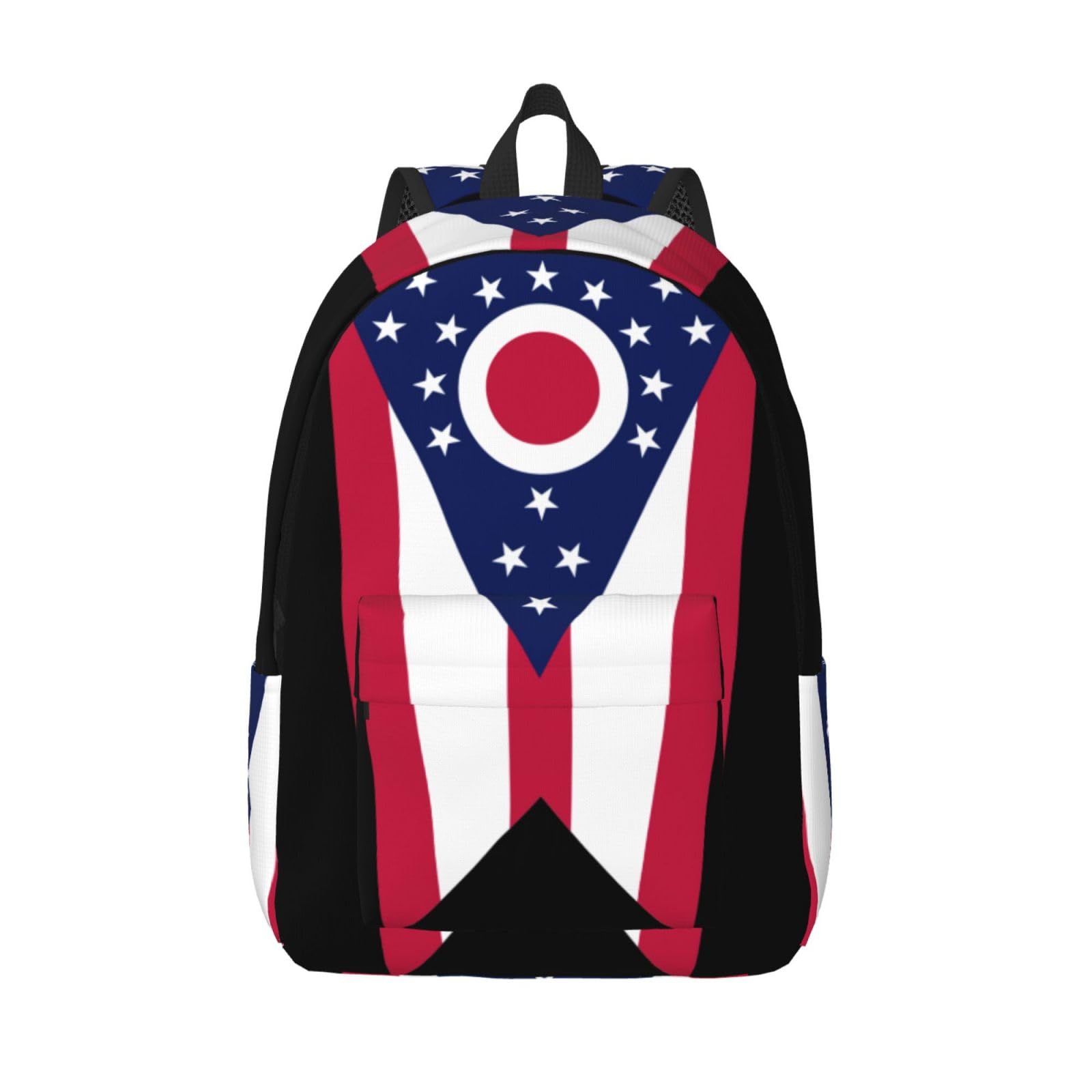 Vintage Ohio State Flag Print Canvas Backpack for Men & Women - Durable Laptop Backpack for Hiking, Travel, Office & School - Trendy Casual Daypack for College, Work & Outdoor Adventures