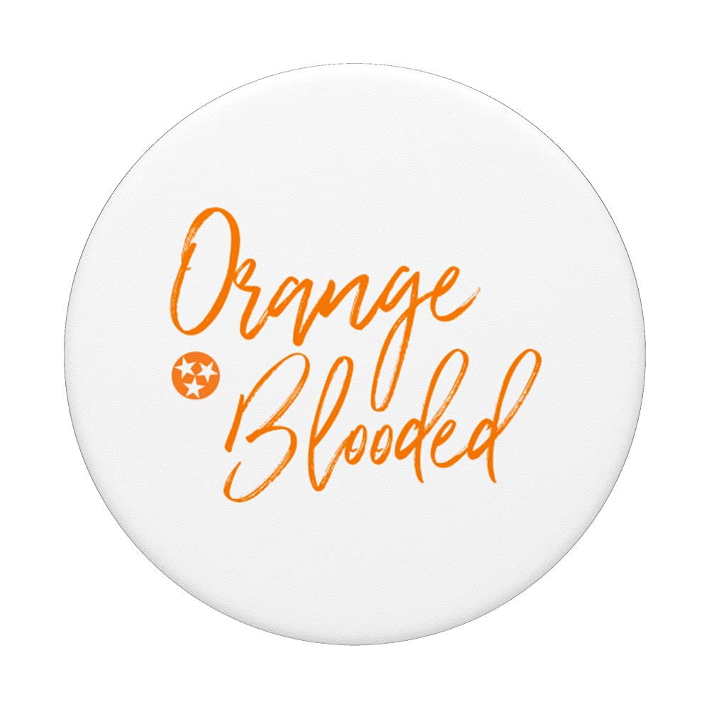 Tennessee Vols Orange Blooded Fan - Swappable PopSockets PopGrip with TN State Flag Design - Perfect for Game Day, Tailgating & Showing Team Spirit