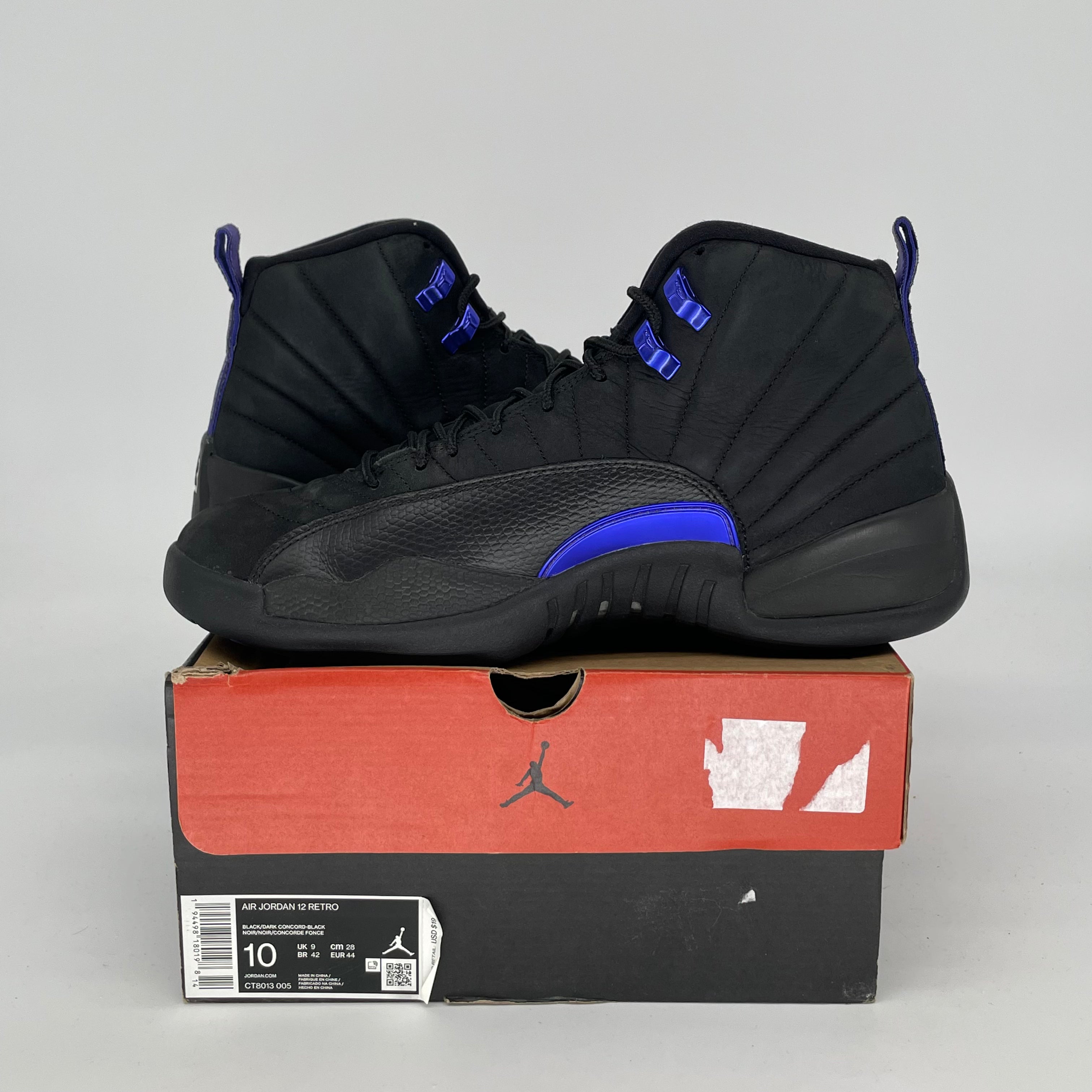 AIR JORDAN 12 DARK CONCORD Basketball Shoes Men's Size 10/11.5W (CT8013-005) - Retro Sneakers for Streetwear & Court Performance