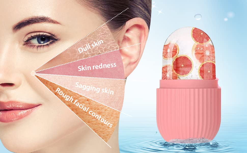 PECAPRO Ice Roller for Face & Eye - Gua Sha Facial Massager, Skin Care Roller for Puffiness, Dark Circles & Cool Sculpting | Face Massage Tool for Wrinkles, Eye Bags & Skin Tightening | Perfect for Morning Routine, Post-Workout Recovery & Spa Treatments