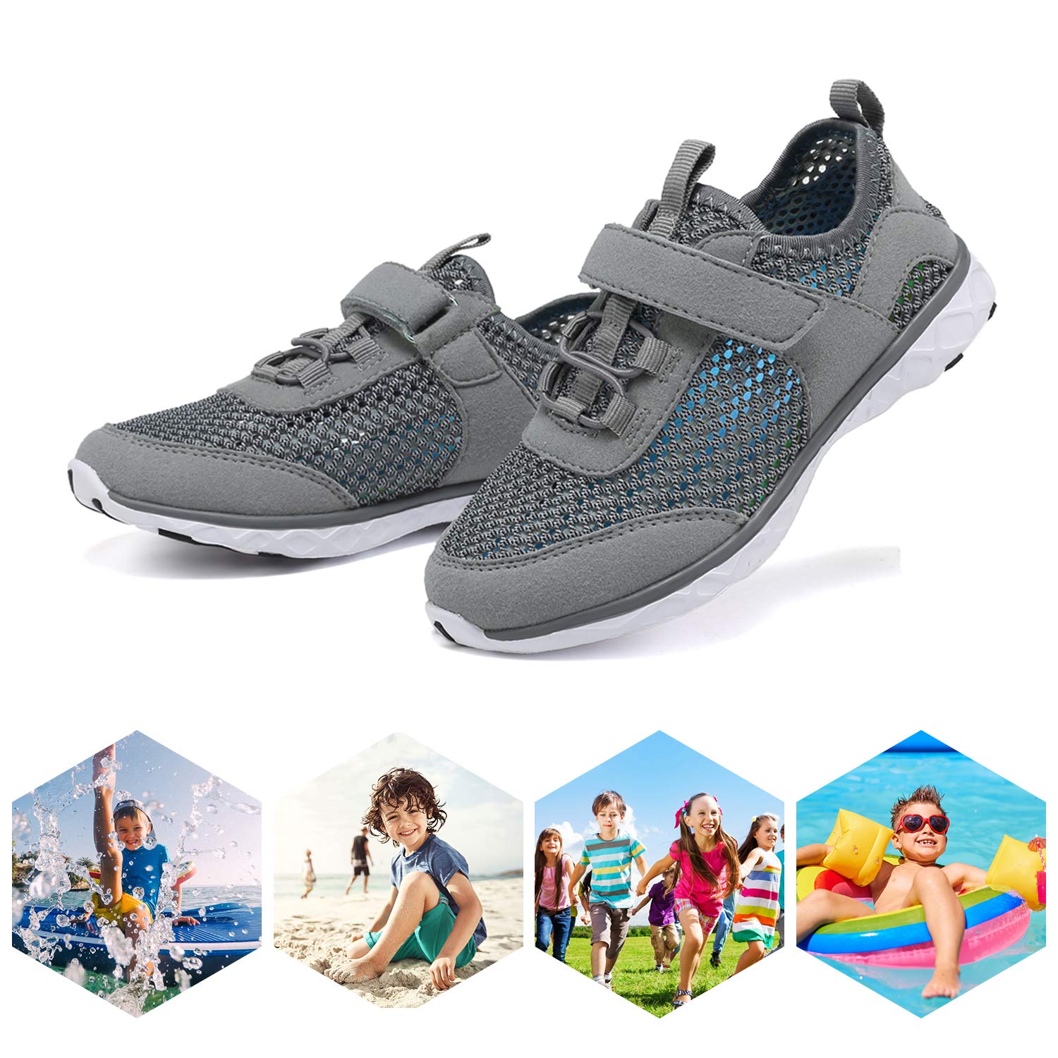 CIOR Kids Water Shoes - Lightweight Swim Sneakers for Toddler & Big Kid - Beach & Pool Use