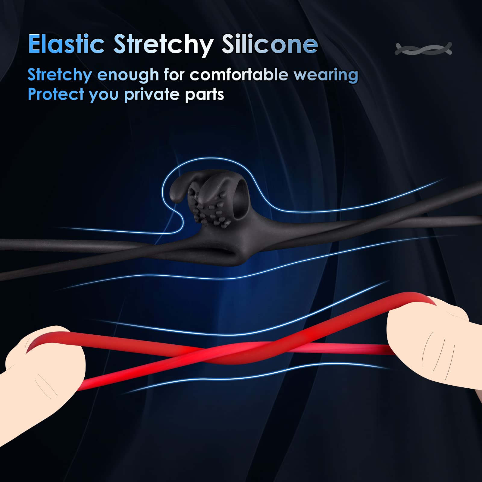 Kismloit Dual Vibrating Cock Ring - 7 Sizes Silicone Penis Ring & Bullet Vibrator for Men - Enhances Erection Strength & Duration - Couples Sex Toy for Men & Women - Perfect for Spicing Up Intimate Moments & Bedroom Play