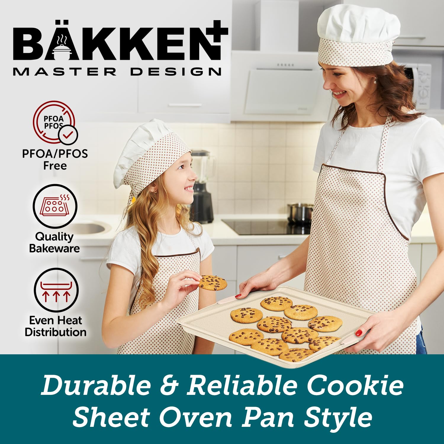 Premium 8-Piece Carbon Steel Baking Set - Nonstick White Marble Coating with Heat-Resistant Silicone Handles - Professional Grade Bakeware for Cakes, Cookies & Bread - Perfect for Home Bakers & Professional Kitchens