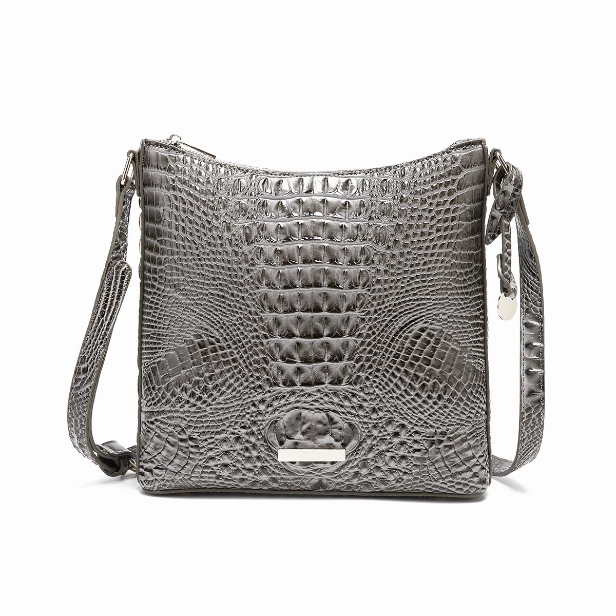 Trendy Women's Crocodile Embossed Leather Shoulder Bag - Fashionable Crossbody Purse for Daily Use, Work & Evening Out