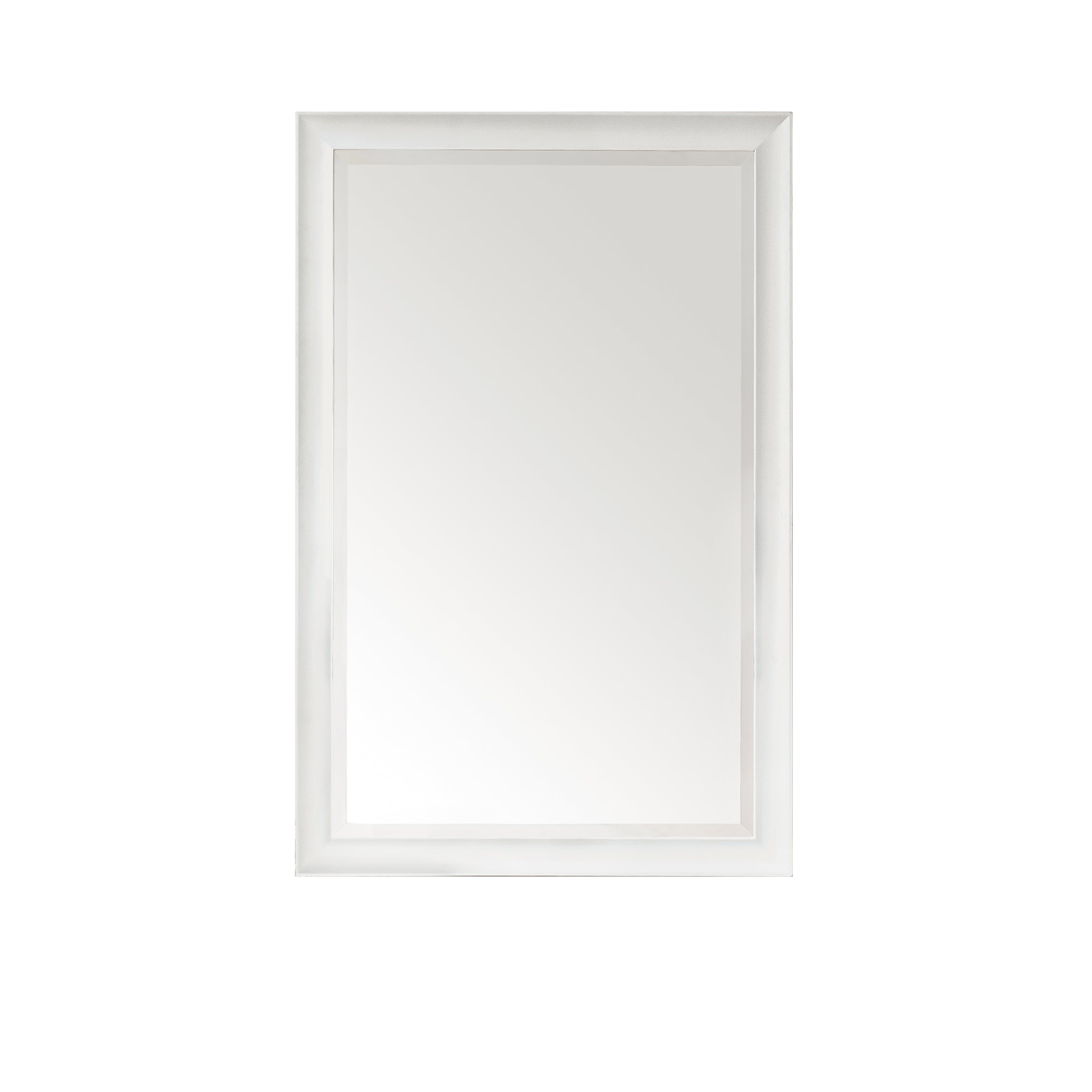 Glenbrooke 26-Inch Round Wall Mirror - Bright White Finish - Perfect for Bathroom, Bedroom & Entryway Decor