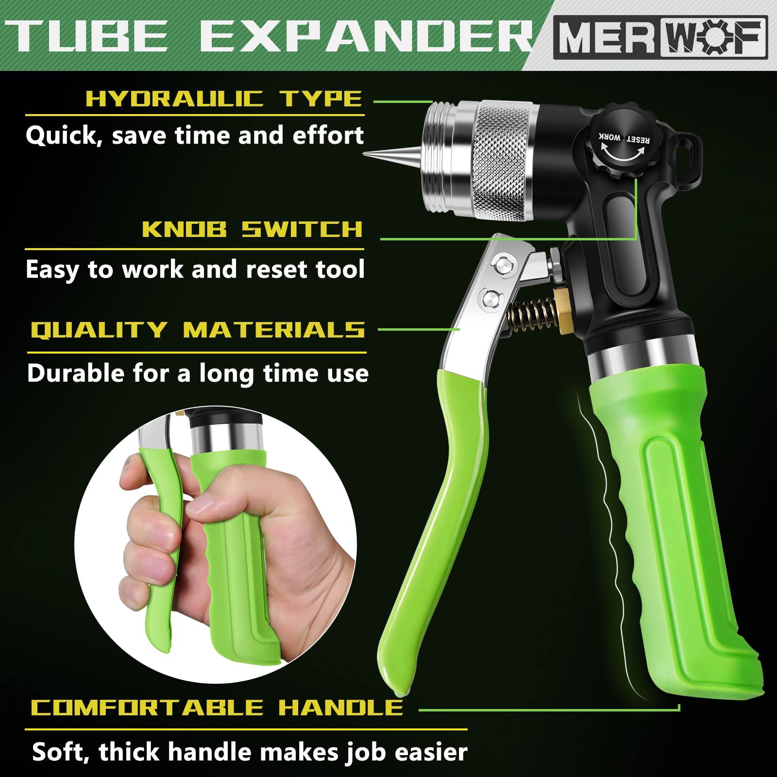 Professional Hydraulic Tube Expander Tool Kit - 3/8