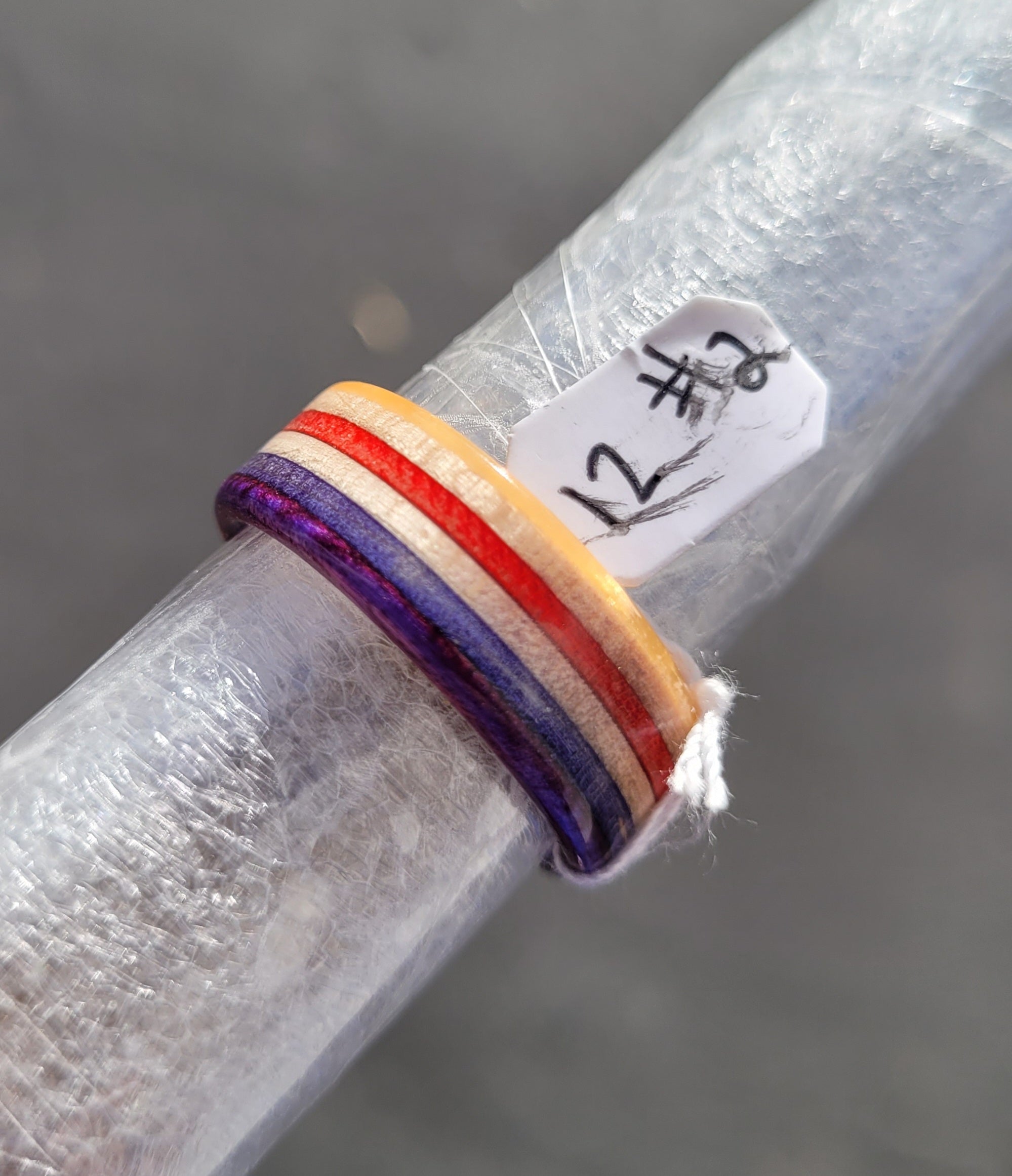 Recycled Bo Tuff Skateboard Ring Size 12 - Eco-Friendly Durable Skateboarder Jewelry for Men & Women - Perfect for Skate Enthusiasts, Streetwear Fashion & Punk Style Accessories