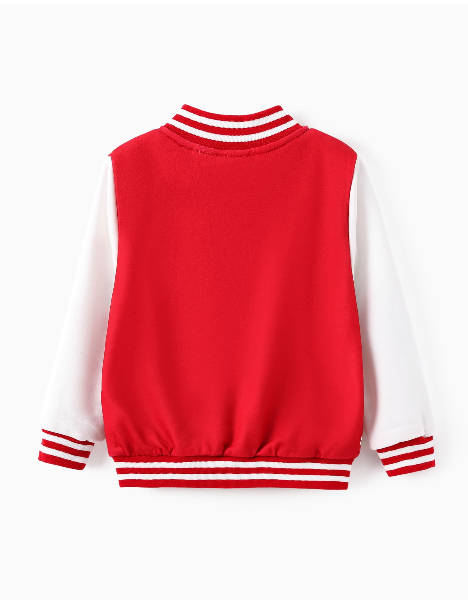 Disney Minnie Mouse & Mickey Mouse Stitch Kids Varsity Bomber Jacket - Lightweight Button-Up Sweatshirt for Toddler to Big Kids (2T-14) - Cute Cartoon Character Outerwear for School, Playdates & Family Outings