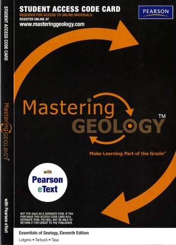 Mastering Geology with Pearson eText - ValuePack Access Card for Essentials of Geology (ME Edition) | Digital Textbook & Study Guide for College Geology Courses