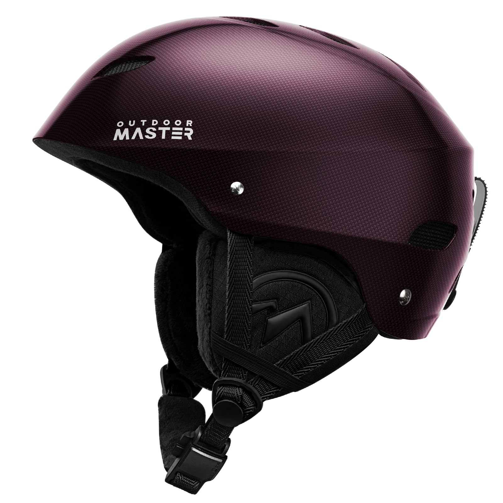 OutdoorMaster Kelvin Carbon Fiber Ski Helmet - Lightweight Snowboard Helmet for Men, Women & Youth - Perfect for Skiing, Snowboarding & Winter Sports