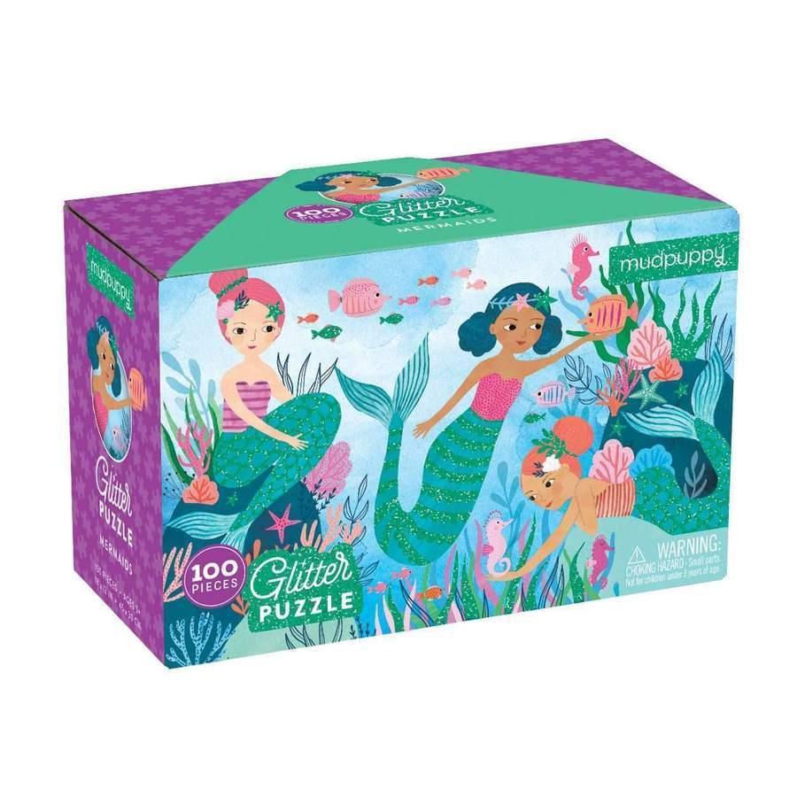 Mermaid Glitter Puzzle for Kids - 500 Piece Jigsaw Puzzle with Shimmering Design - Perfect for Family Game Night, Birthday Gifts & Classroom Activities