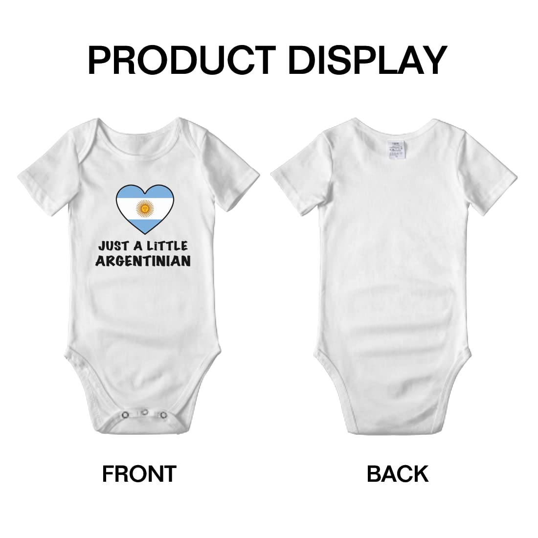 Funny Argentinian Heart Baby Bodysuits for Boys & Girls - Cute Infant Onesies for Playdates, Parties & Photo Shoots