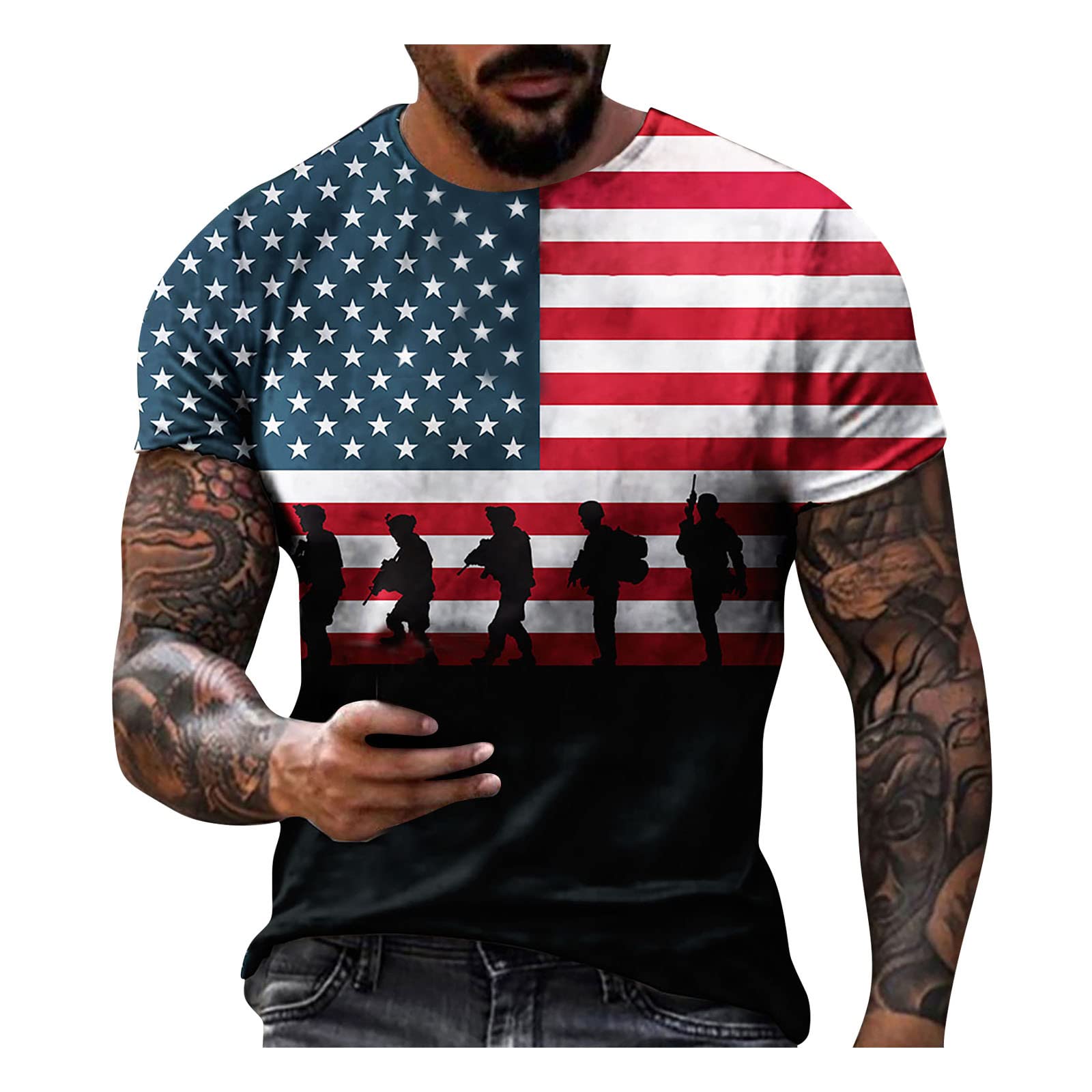 Men's Classic Short Sleeve Crewneck T-Shirt - Moisture Wicking Activewear Top for Gym, Running & Casual Wear - Breathable Quick-Dry Shirts for Men