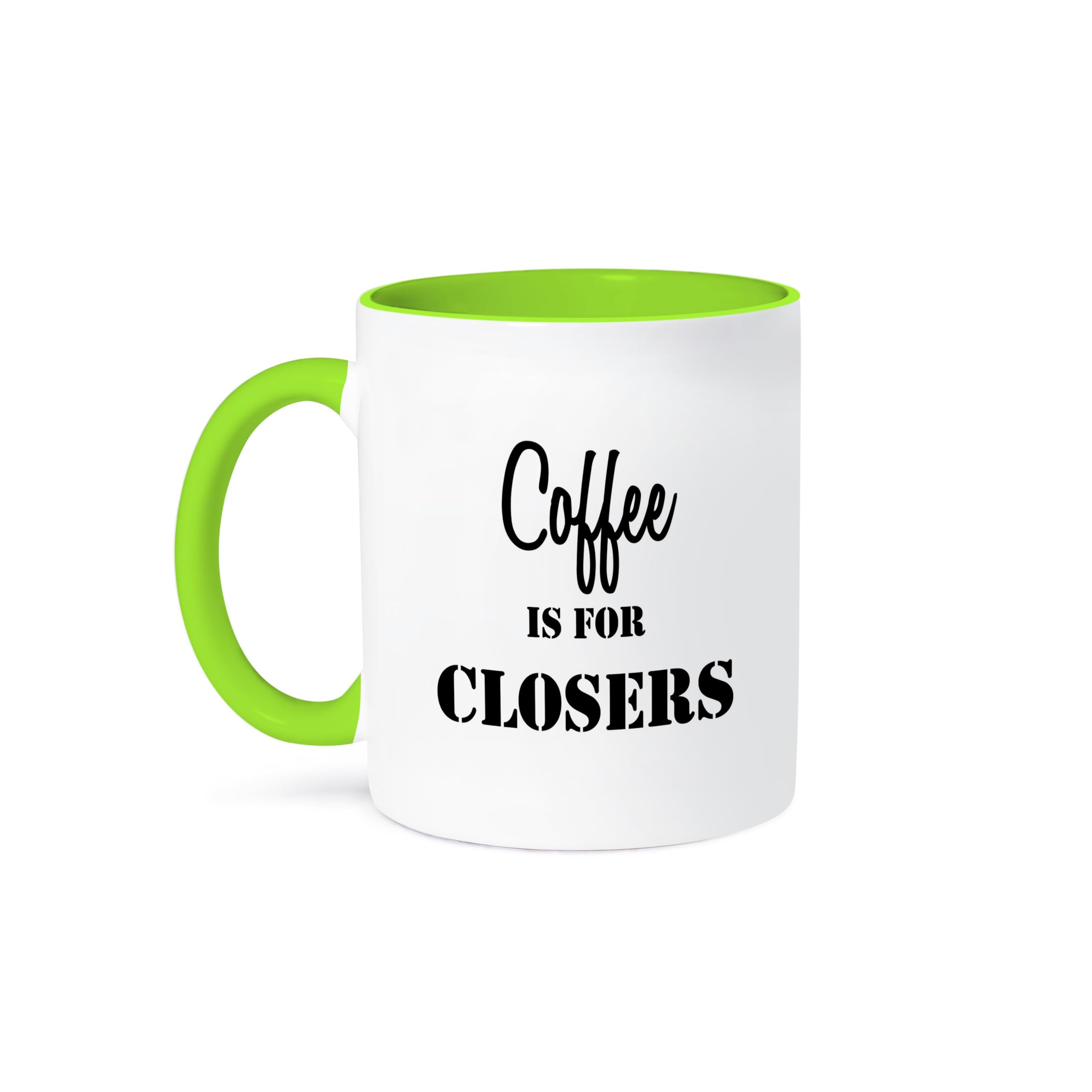 3dRose 15oz Funny Coffee Mug - COFFEE IS FOR CLOSERS Anne Collections Quotes - Perfect Gift for Office Workers & Coffee Lovers - Great for Home, Office or Gifts