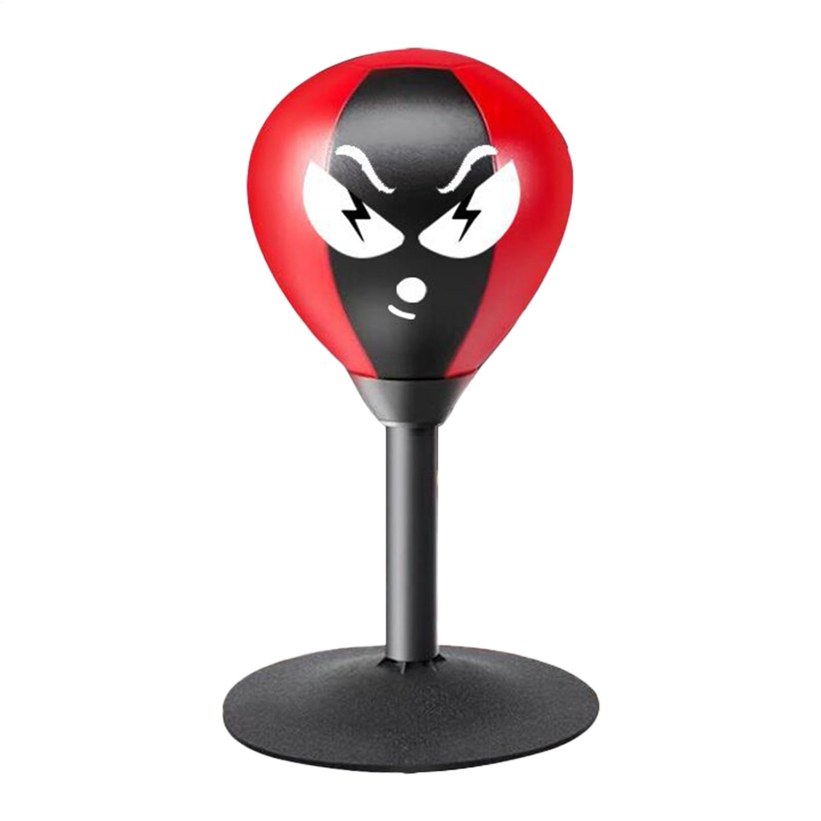 Stress Relief Punching Ball for Desk - Heavy Duty Suction Cup Boxing Ball with Stand, Anger Management & Mood Relief Tool for Adults & Kids - Perfect for Office, Home, or Classroom Use