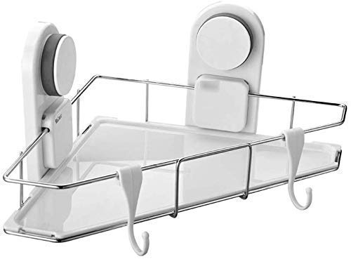 Stainless Steel Wall-Mounted Bathroom Towel Rack & Shower Storage Organizer - Durable Perforated Shelf for Bathroom, Kitchen, Laundry Room Organization - Perfect for Small Spaces & Home Decor