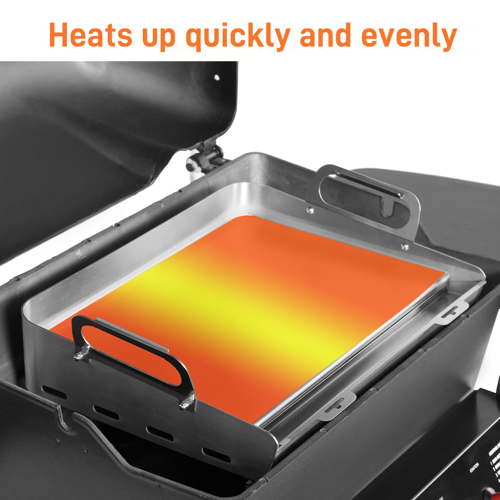 Stainless Steel Griddle for Gas & Charcoal Grill - 24