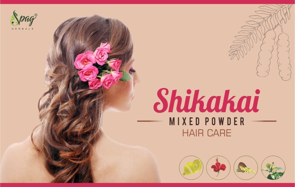 SPAG HERBALS SHIKAKAI MIX Ayurvedic Hair Care Powder - 500g | Natural Hair Growth, Scalp Treatment & Dandruff Solution | Perfect for DIY Hair Masks & Traditional Indian Hair Care Rituals