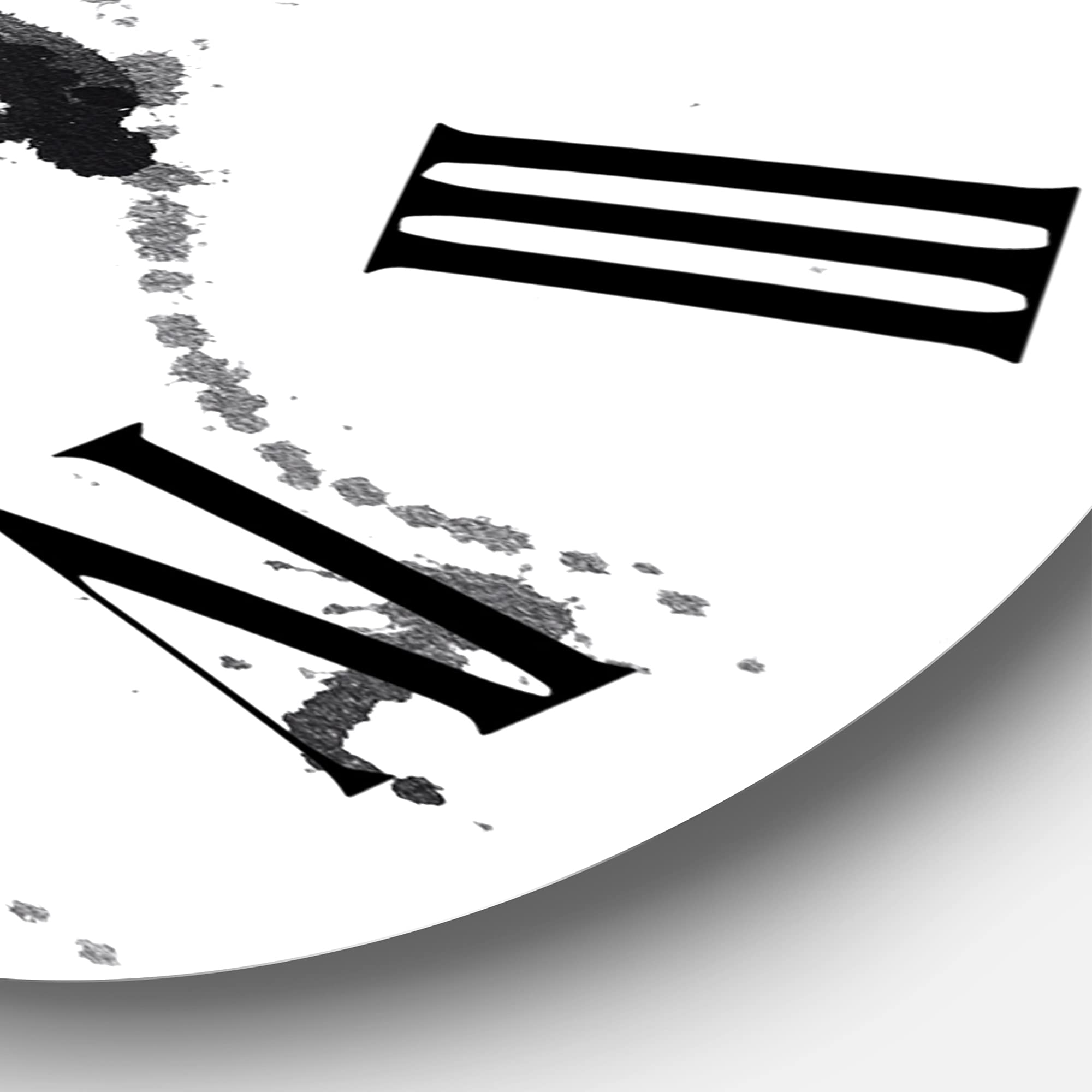 DesignQ Modern Wall Clock - Monochrome Portrait of African American Woman II - Large Decorative Wall Clock for Living Room, Bedroom & Office - Unique Home Decor Gift Idea