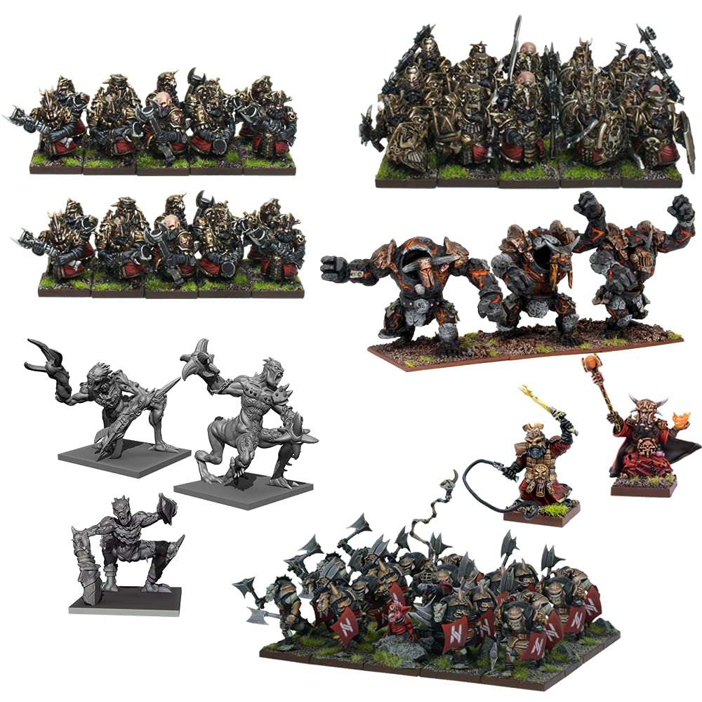 Mantic Games - Kings of War 3rd Edition: Abyssal Dwarf Mega Army Set - Tabletop Miniature Wargaming Collection for Fantasy Battles and Strategy Games
