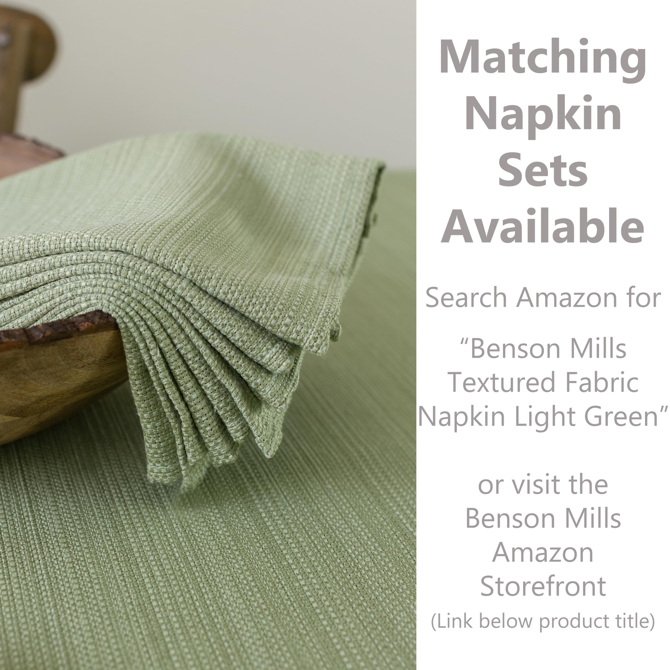 Benson Mills Cameron Textured Fabric Tablecloth 60
